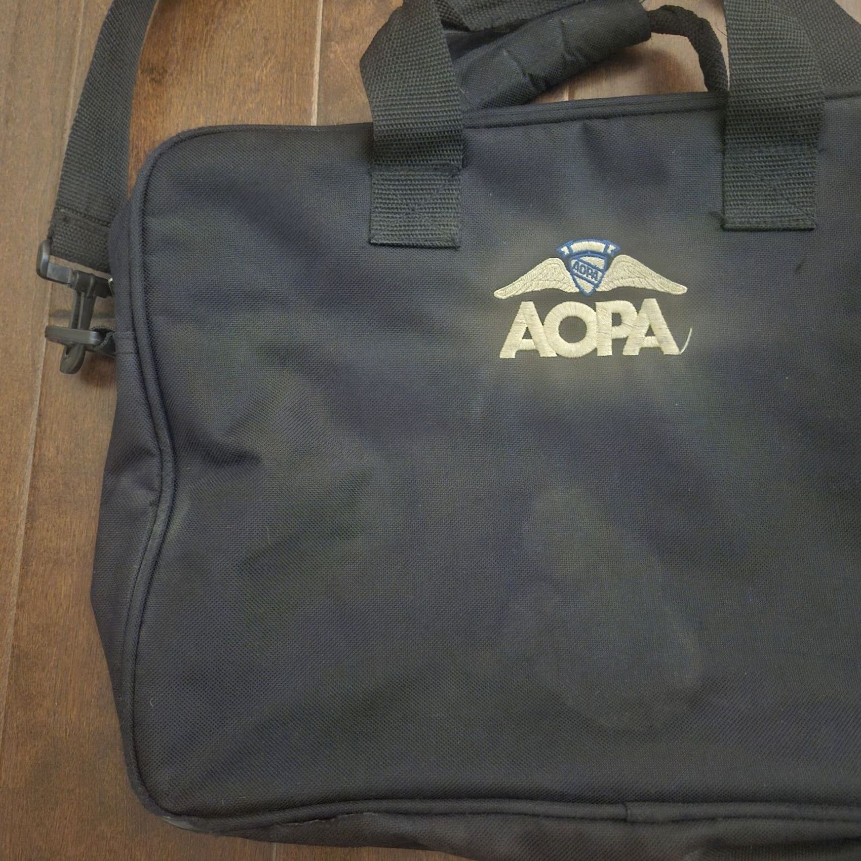 Vintage VINTAGE AOPA Messenger Bag Brown Canvas 15 in x 11 in Zip Closure Mens Medium Size ONE SIZE - 5 Thumbnail