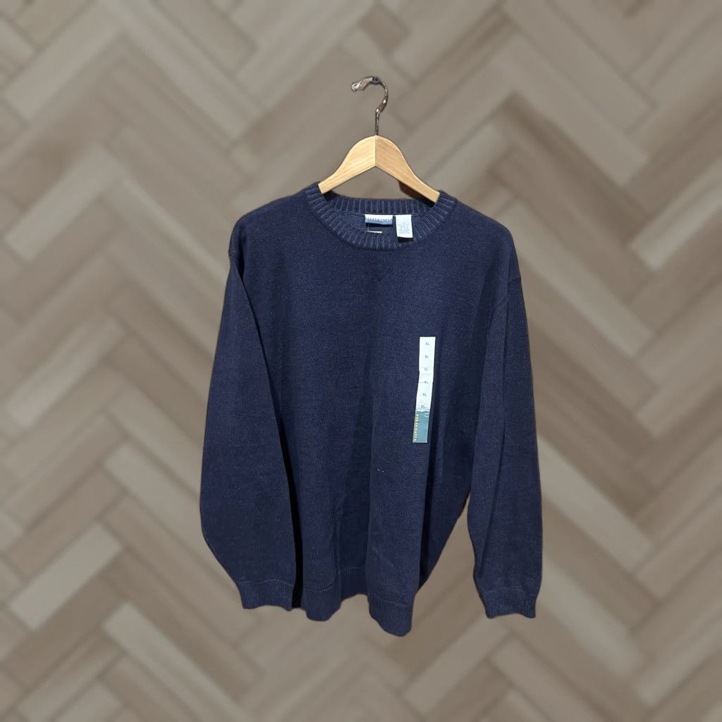 Vintage Breakwater Sweatshirt XL Blue Knit Pullover NWT Mens Size US XL / EU 56 / 4 - 1 Thumbnail