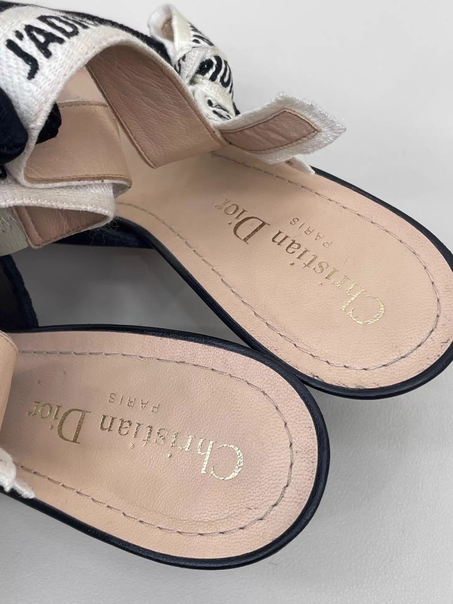 Dior Dior Black Kitten-Heel Bow Pointed Toe Sandals 38 Size US 7.5 / IT 37.5 - 9 Thumbnail