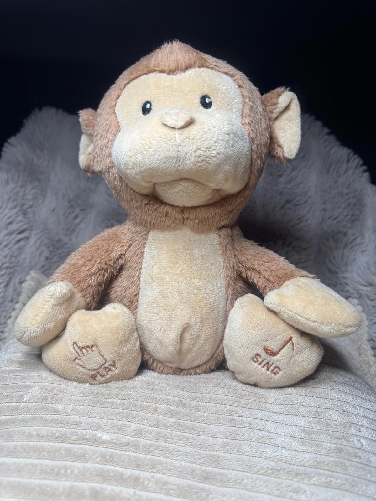 Designer Spark Imagine Plush Monkey Baby Music Toy Size ONE SIZE - 1 Thumbnail