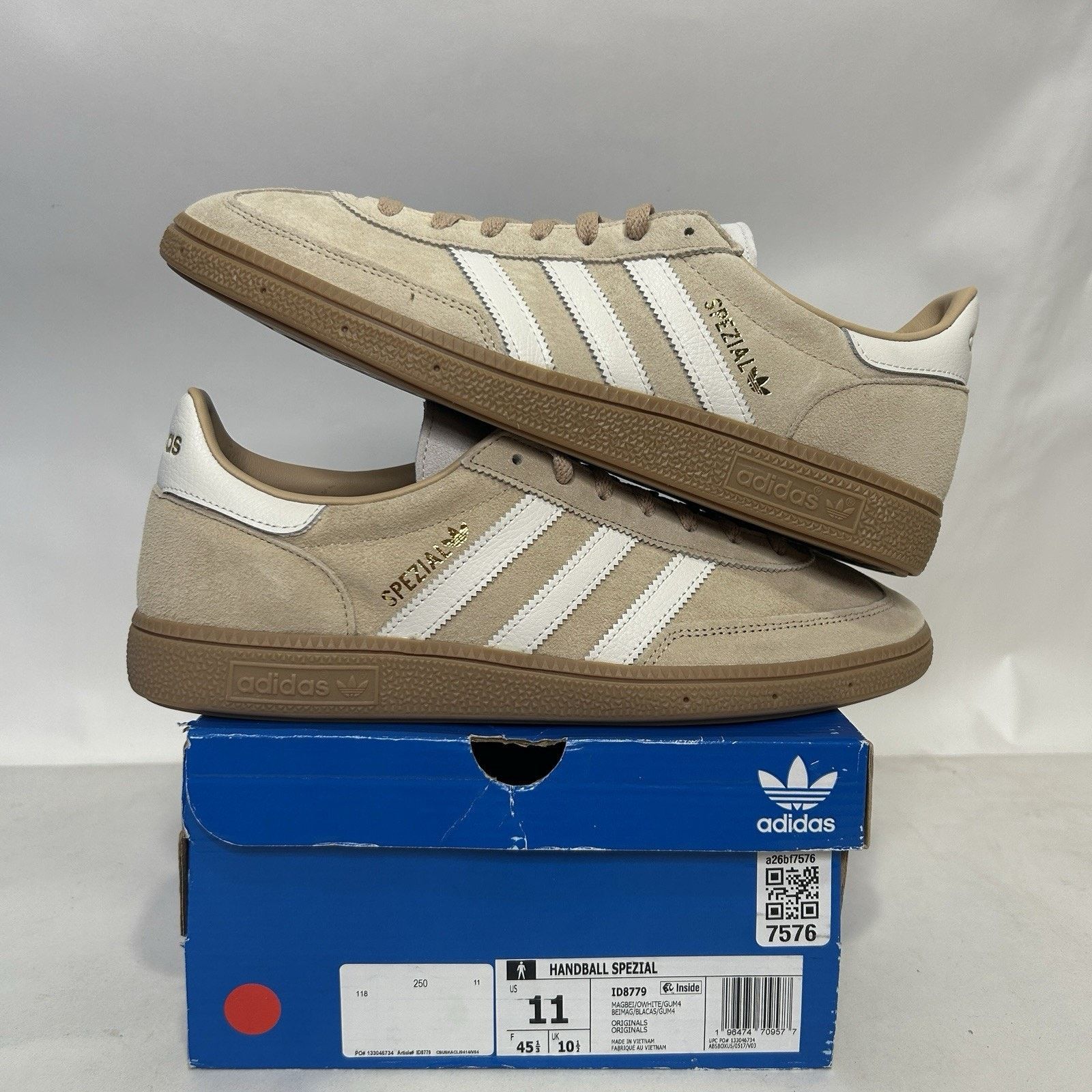Adidas adidas Handball Spezial 'Magic Beige Gum' ID8779 Size US 10.5 / EU 43-44 - 1 Thumbnail