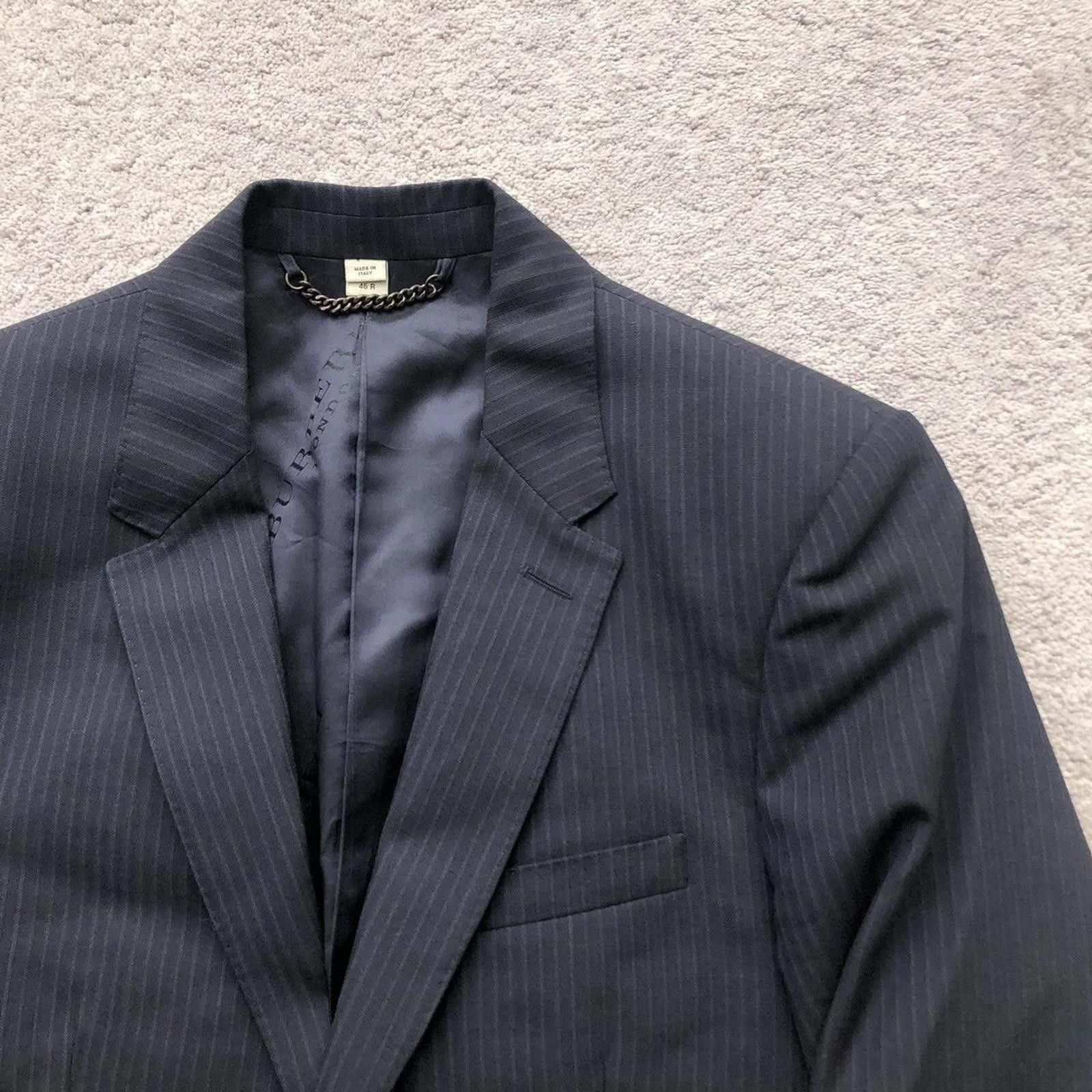 Burberry Burberry Wool Pinstripe Two Piece Suit Blazer Jacket Size 46R - 3 Thumbnail