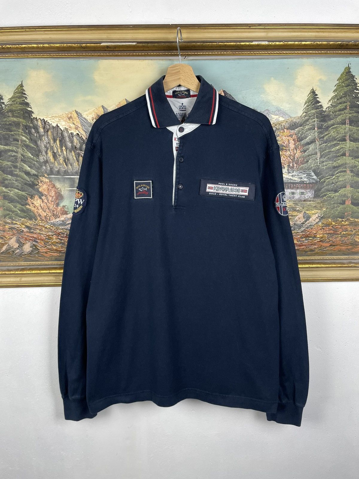 Paul & Shark Paul&Shark Polo Longsleeve Vintage Luxury Old Money Designer Size US L / EU 52-54 / 3 - 1 Thumbnail