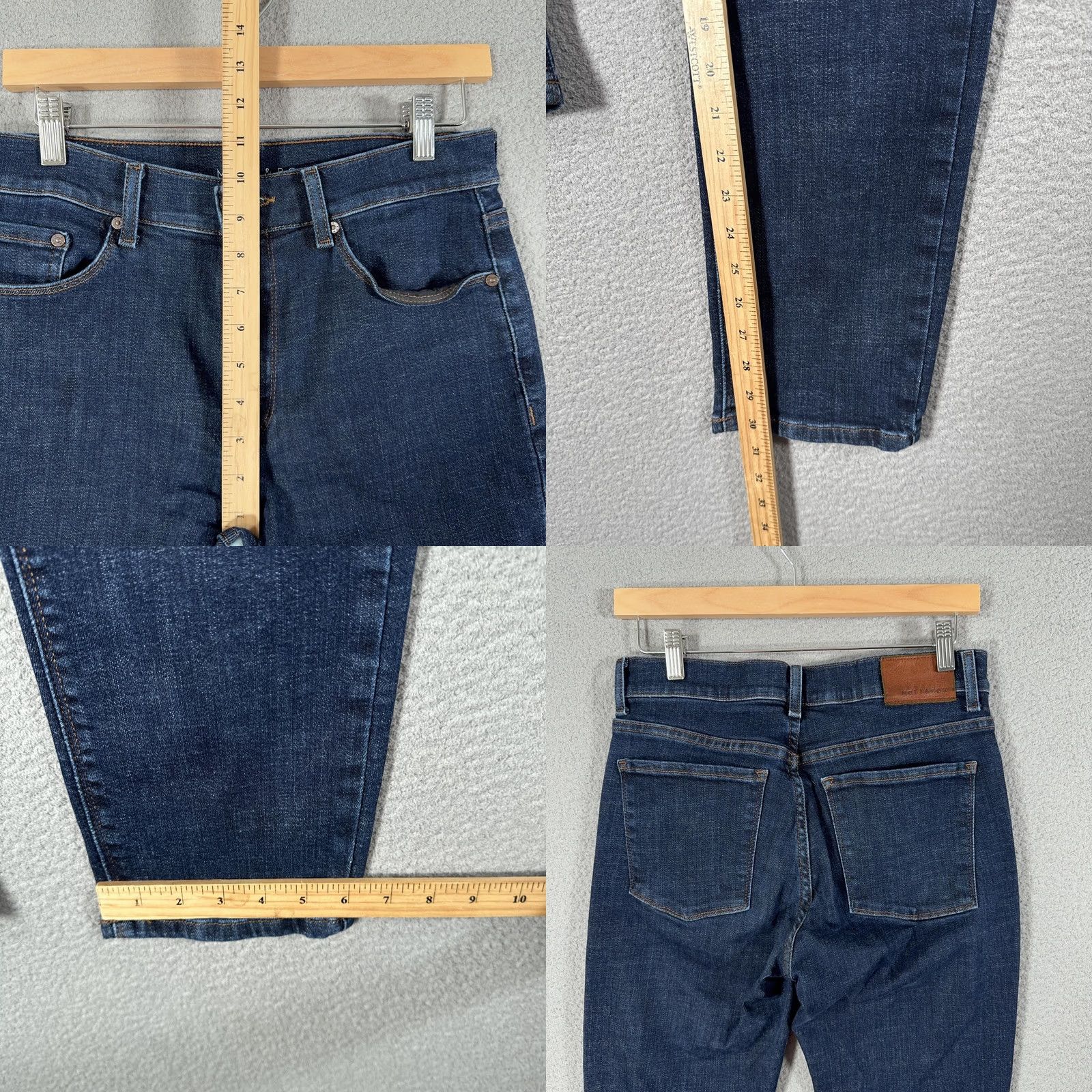Mott & Bow Mott & Bow Jeans Slim Wooster 30x30 Slim Slim Jeans Mens Blue Dark Wash Denim Stretch Five-Pocket Zip Fly Button Closure Adult Men Size US 30 / EU 46 - 8 Thumbnail