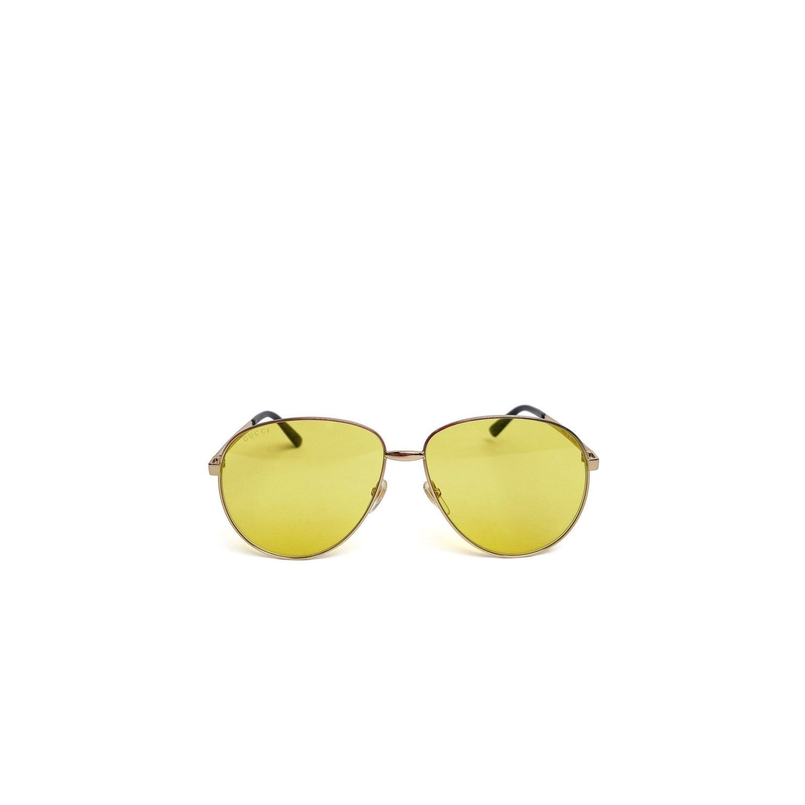 Gucci Gold Aviator Yellow Lens Sunnies Size ONE SIZE - 1 Thumbnail