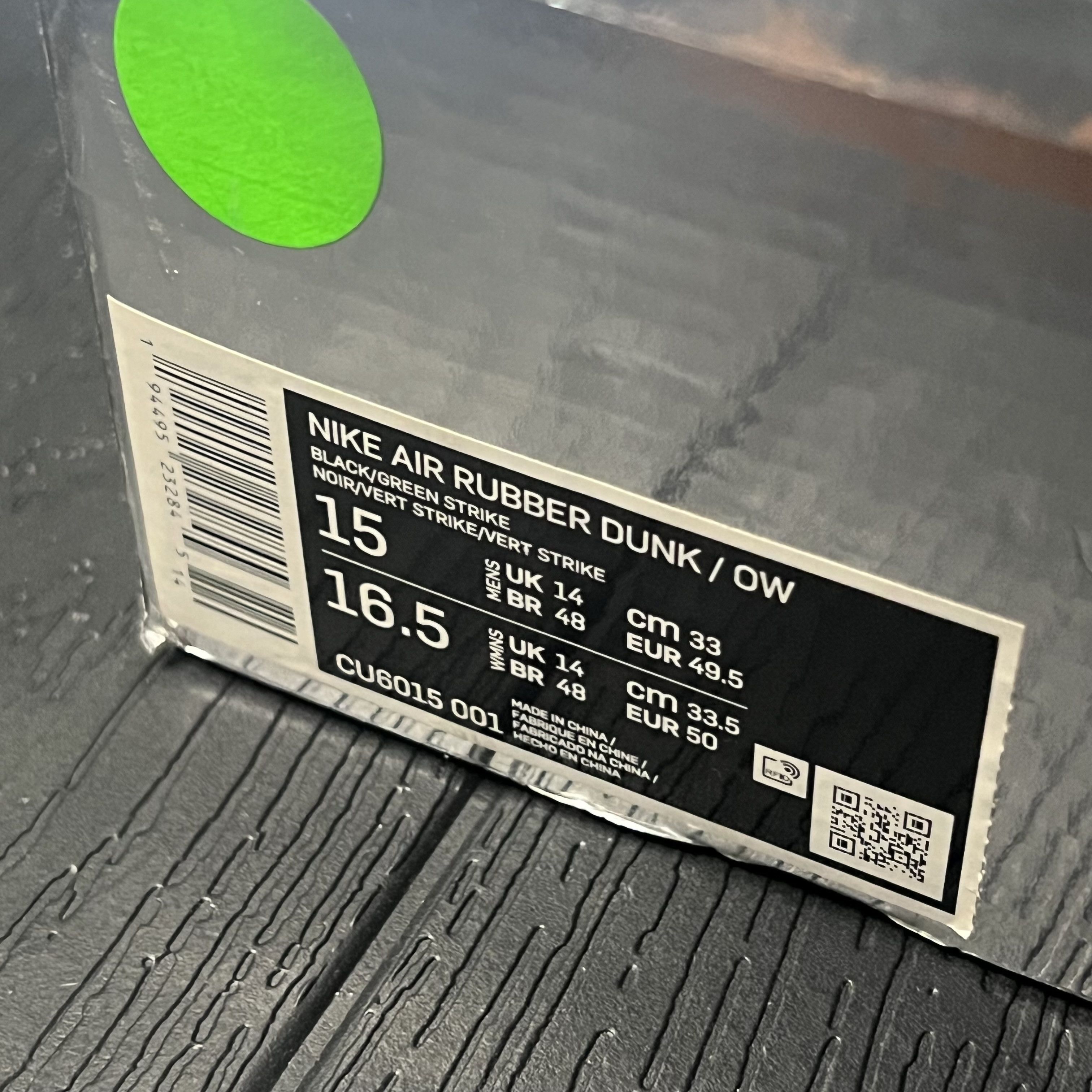 Nike × Off-White Nike Air Rubber Dunk Off-White Green Strike (2020) Size US 15 / EU 48 - 21 Thumbnail