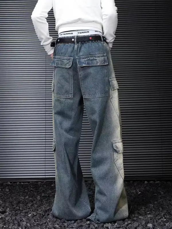 Japanese Brand VIBE Vintage washed large pocket baggy work jeans Size US 30 / EU 46 - 5 Thumbnail