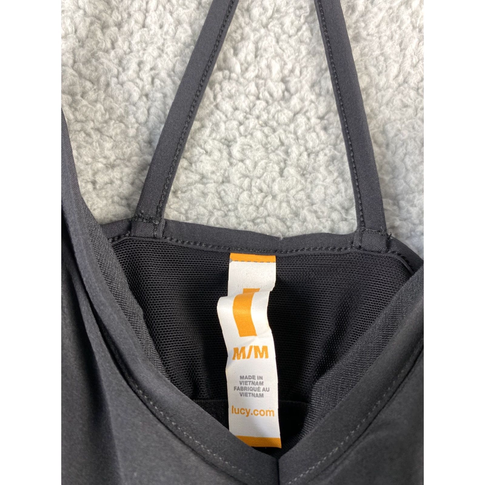 Vintage LUCY Women's Unhindered Black Tank Top Activewear Bra Size Medium Size M / US 6-8 / IT 42-44 - 4 Thumbnail
