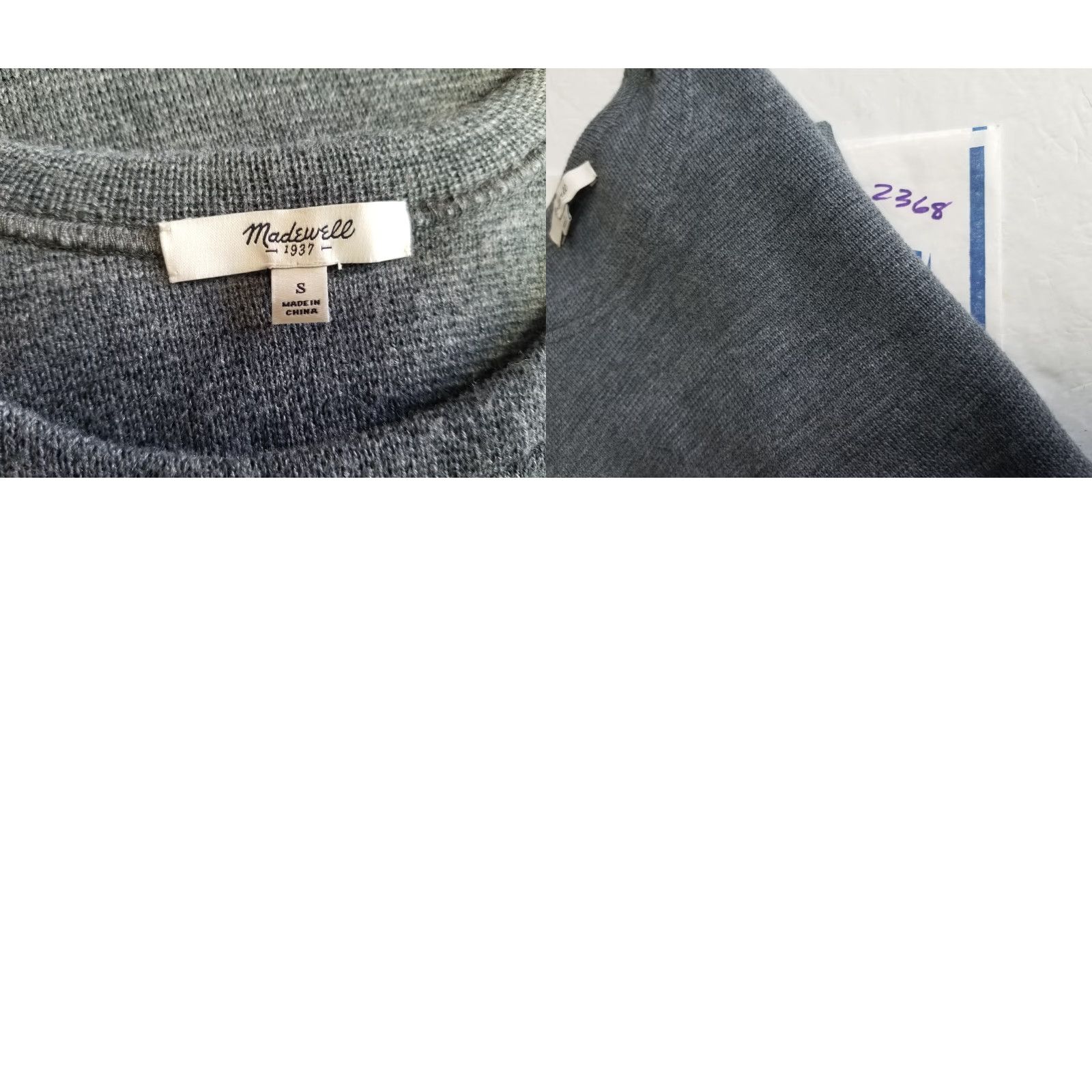 Madewell Madewell Sweater Tee Gray Women's Size Small Short Sleeve Wool Blend Volleyball? Wait proceed. Size S / US 4 / IT 40 - 8 Thumbnail