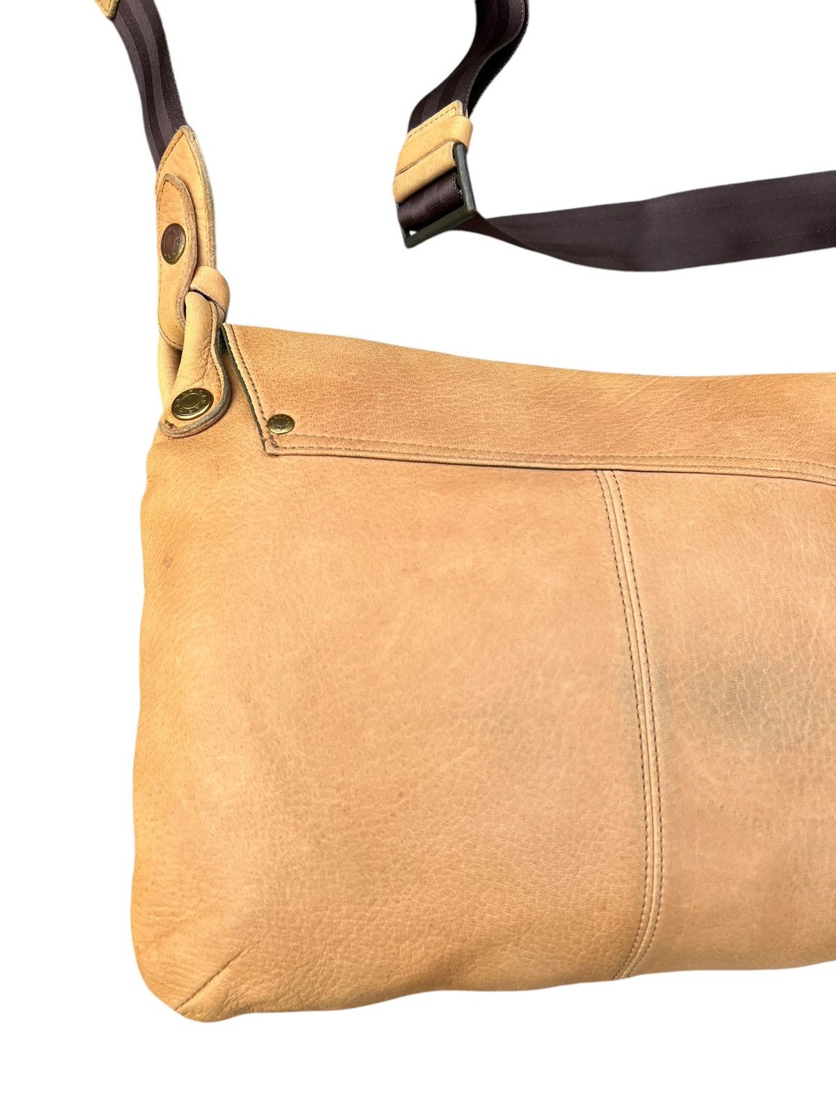 Leather Vintage CASAR Japan Muddy Faded Patina Leather Bag Sling Size ONE SIZE - 11 Thumbnail