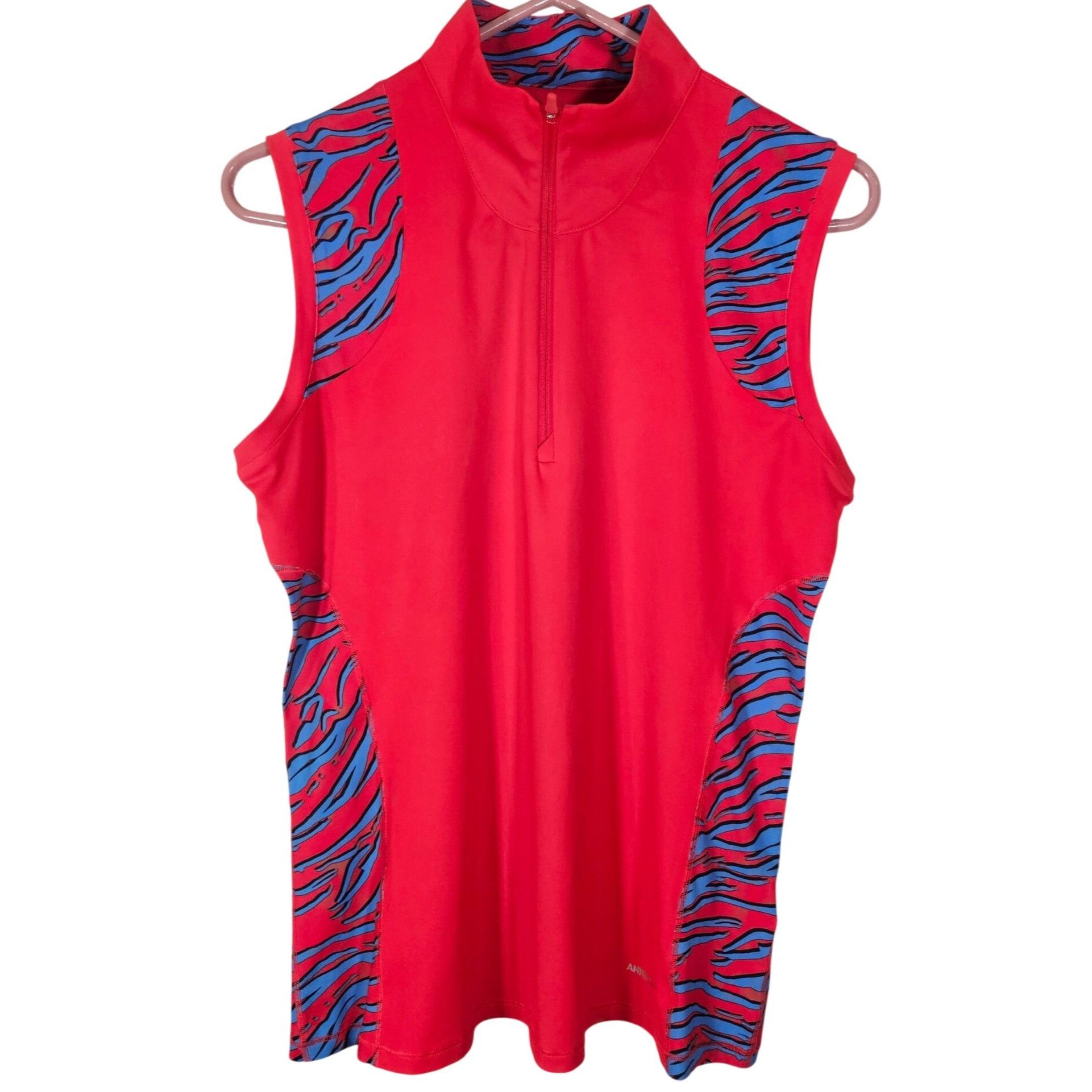 Other Annika Women’s Polo Shirt Red/Blue Zebra S UPF 50+ Golf Gorp Size S / US 4 / IT 40 - 2 Thumbnail