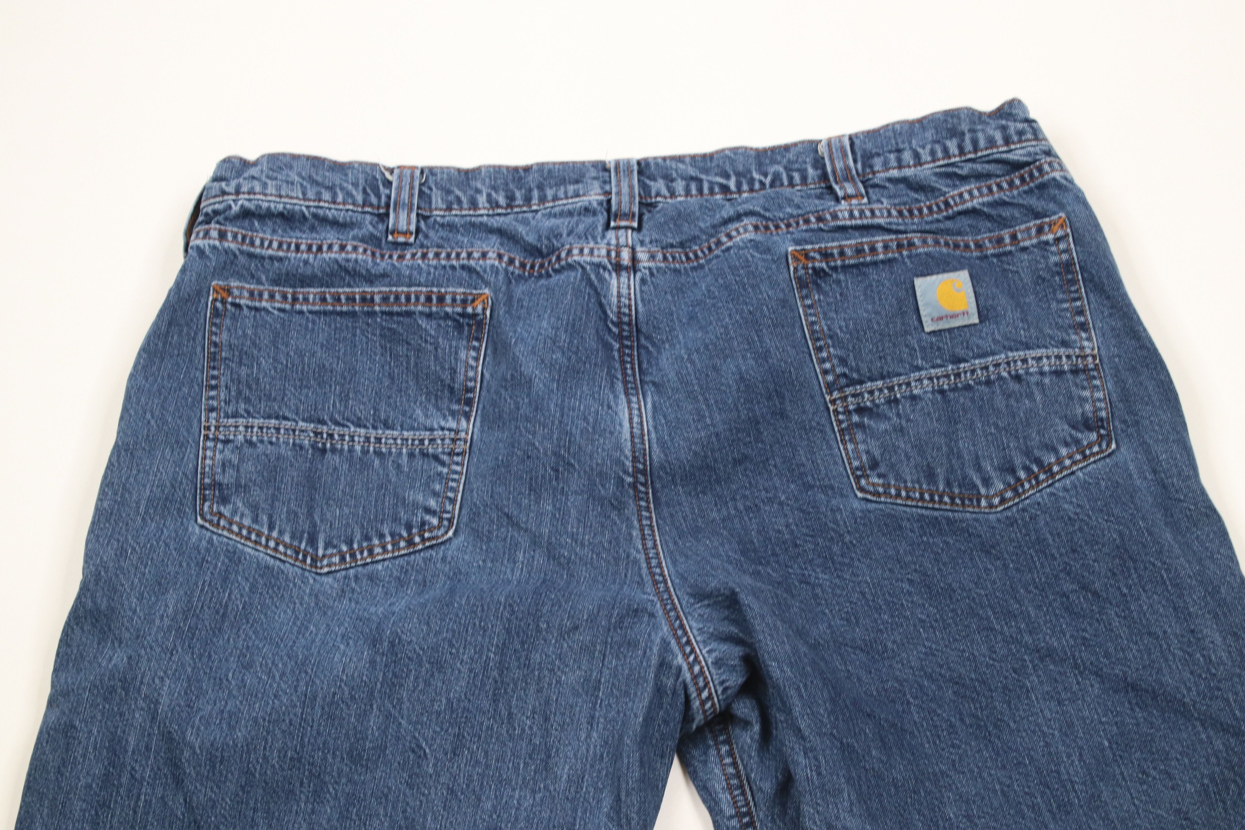 Carhartt × Vintage Vintage Carhartt Flannel Lined Relaxed Fit Denim Jeans Blue Size US 42 / EU 58 - 9 Thumbnail