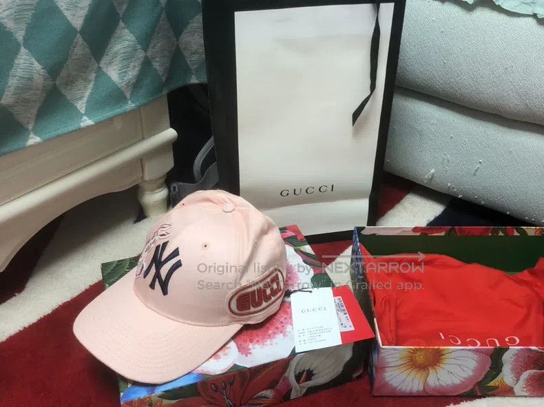 Gucci Gucci Little Rabbit Pink Baseball Cap Size ONE SIZE - 2 Thumbnail
