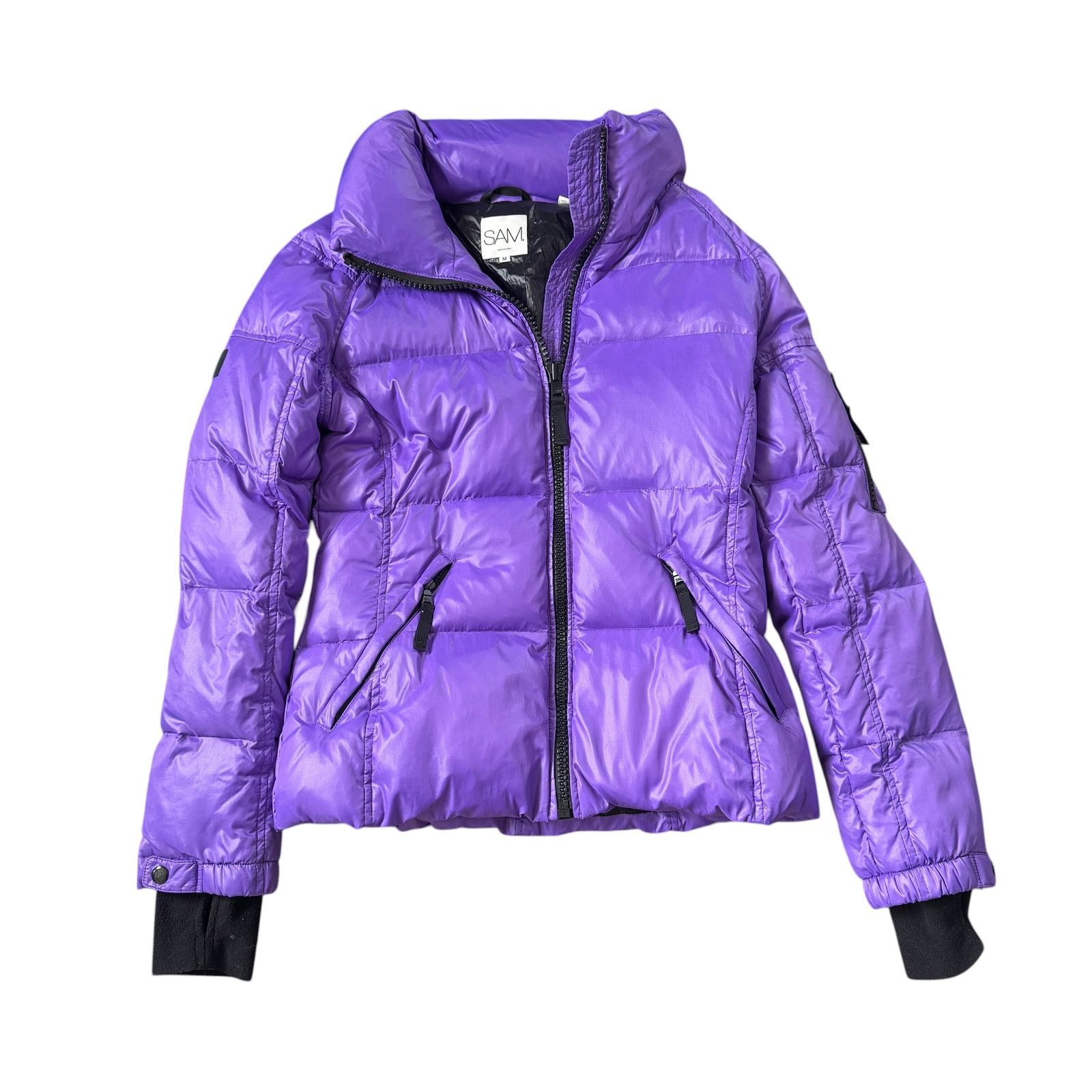 SAM. SAM. Freestyle Puffer Goose Down Jacket Iris Glossy Purple Size M / US 6-8 / IT 42-44 - 3 Thumbnail