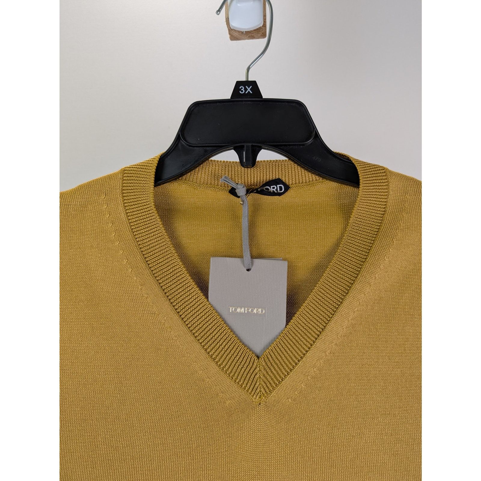 Tom Ford o1rshd1 V-Neck Sweatshirt Sweater in Mustard Size US M / EU 48-50 / 2 - 6 Thumbnail