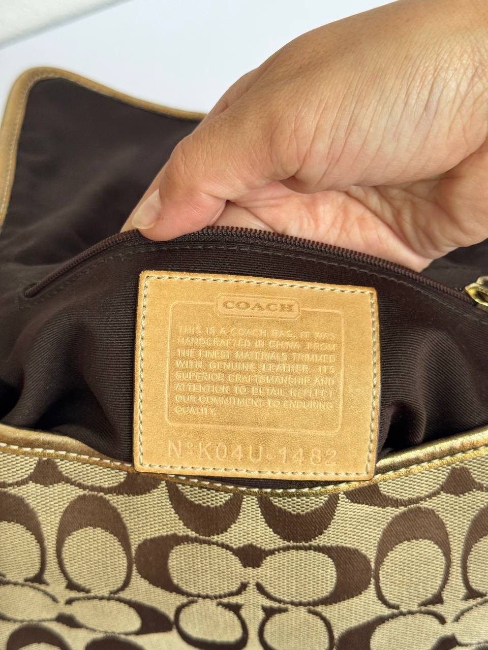 Coach Coach Y2K Signature Monogram Gold Metallic Accents Shoulder Size ONE SIZE - 13 Thumbnail