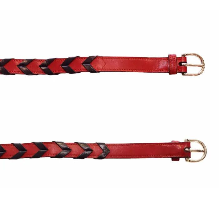 Hermes Hermes Red & Black Women's Waist Belt Size ONE SIZE - 2 Thumbnail