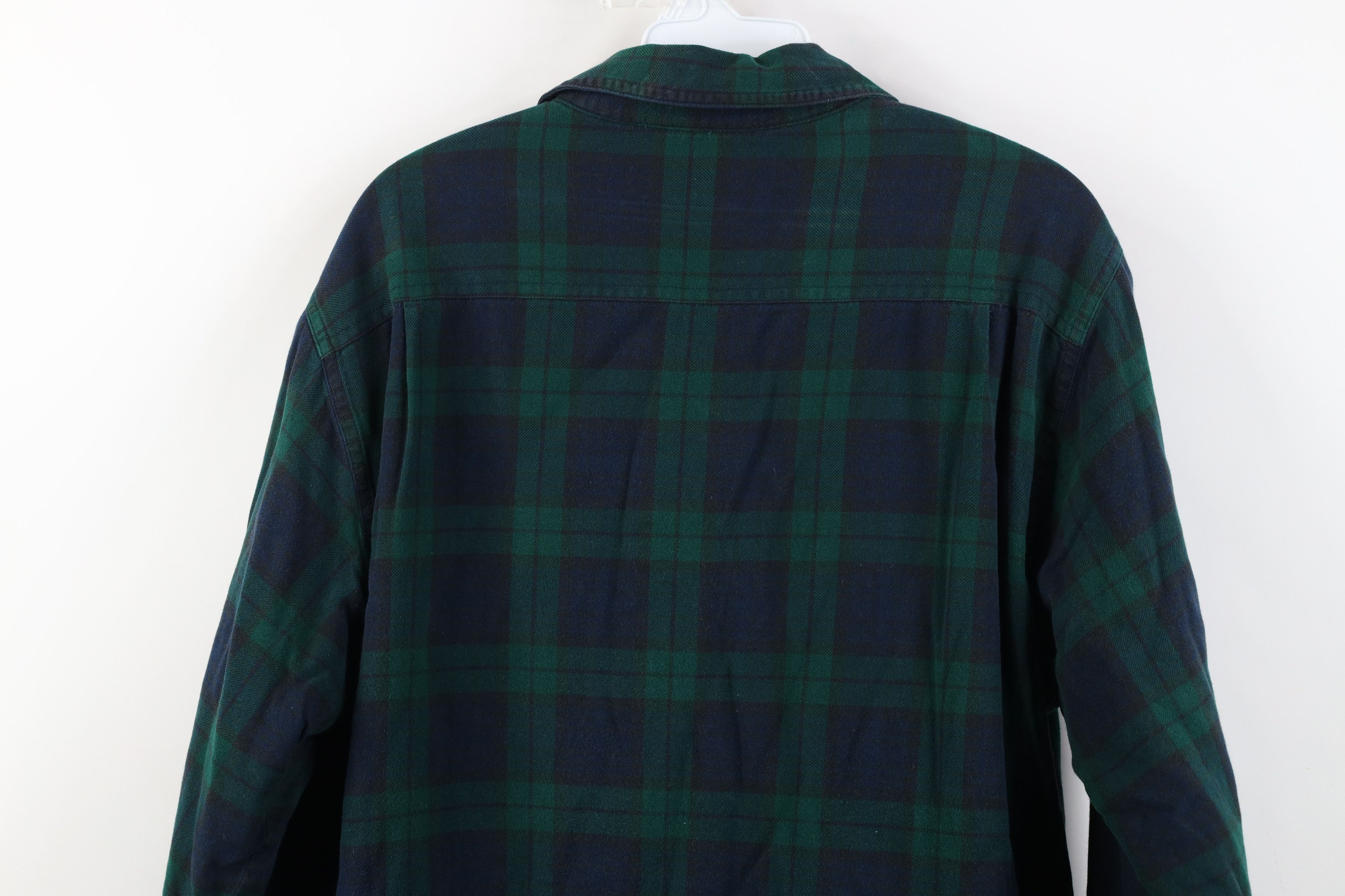 L.L. Bean Vintage LL Bean Fleece Lined Flannel Shirt Jacket Plaid Size US M / EU 48-50 / 2 - 15 Thumbnail