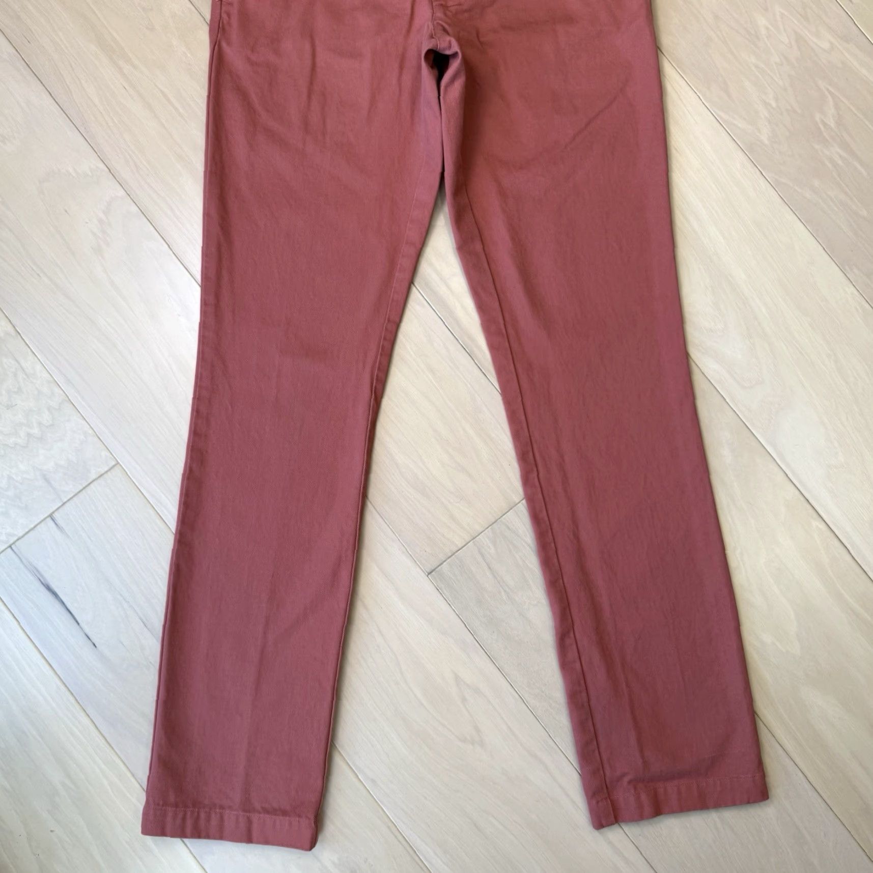 Gustin Gustin American Chino Pants 30 Red Cotton Canvas 5-Pocket Button Zip Regular Straight Men Size US 30 / EU 46 - 4 Thumbnail