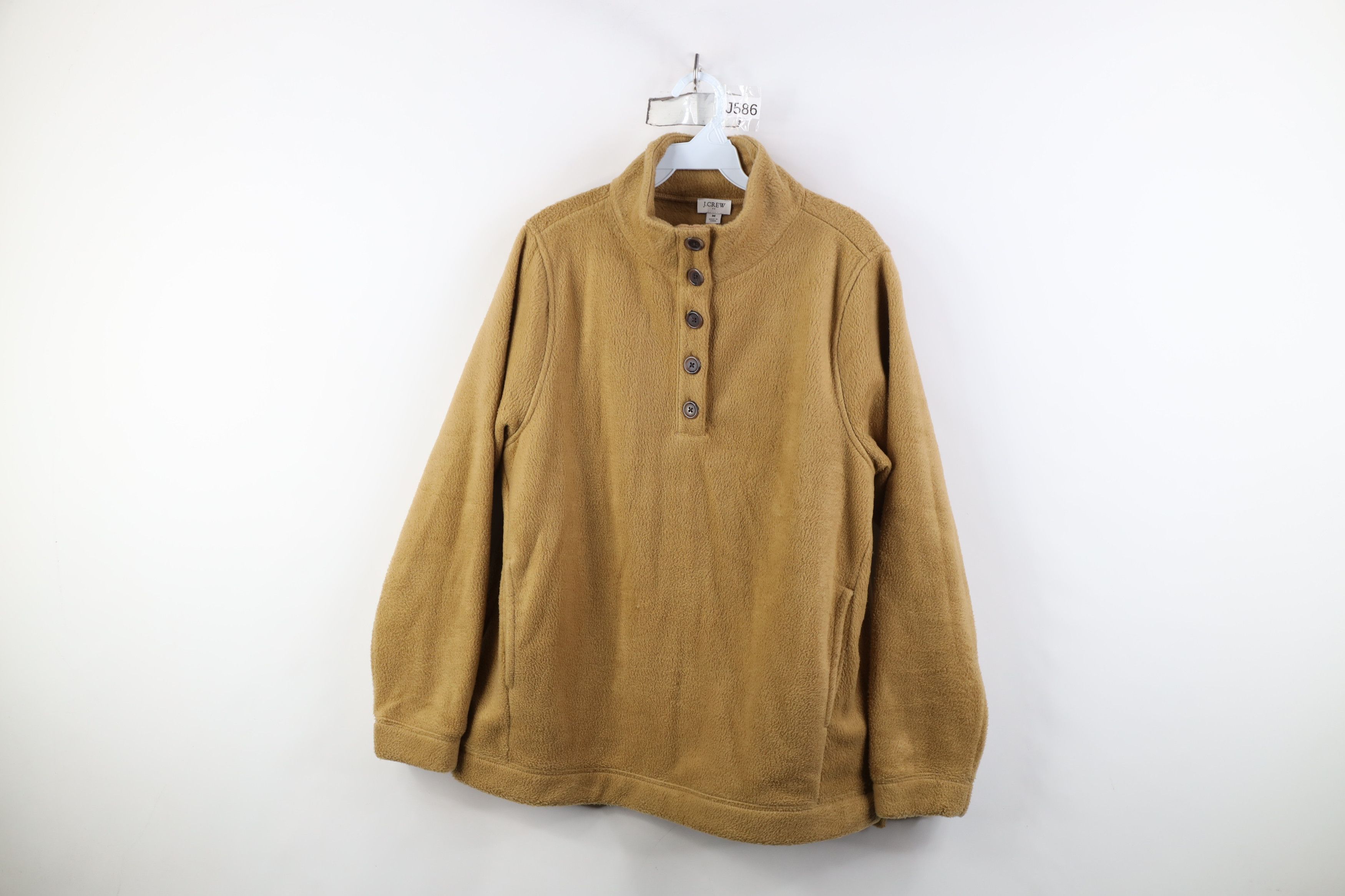 J.Crew J Crew Front Tunic Sherpa Fleece Pullover Sweater Beige Size M / US 6-8 / IT 42-44 - 1 Thumbnail