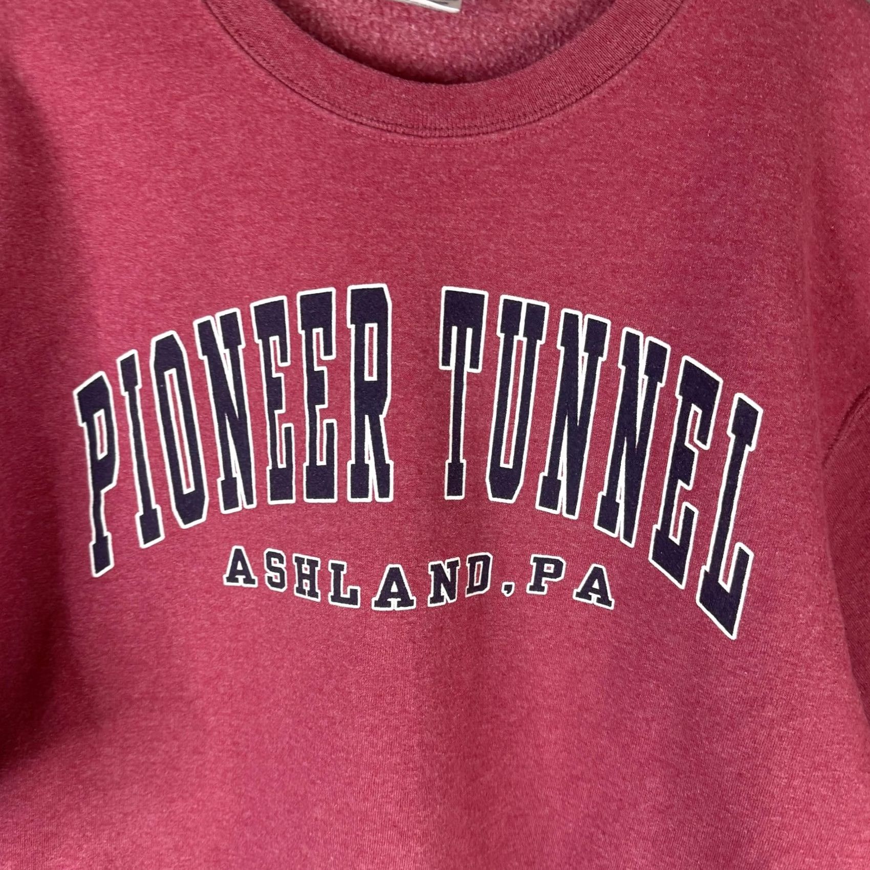 Jerzees Pioneer Tunnel Sweatshirt Mens Large Red Ashland PA Jerzees NuBlend Crew Neck Fleece Pullover Graphic Print Size US L / EU 52-54 / 3 - 6 Thumbnail