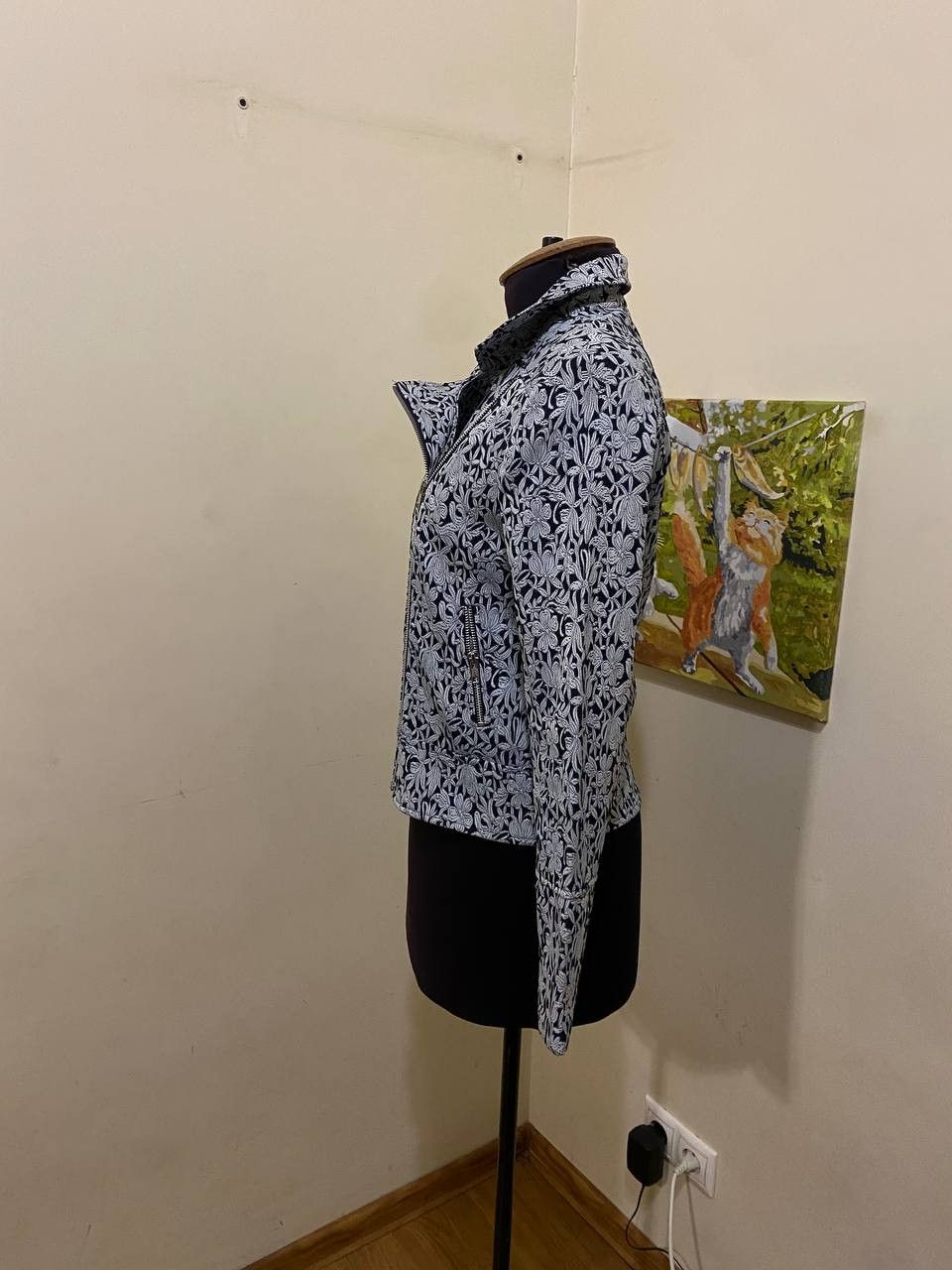 Other Helene Berman London bomber jacket black and white pattern Size XL / US 12-14 / IT 48-50 - 3 Thumbnail