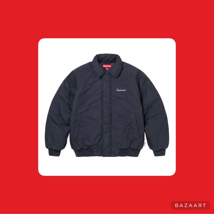 Supreme Supreme Peace Embroidered Work Jacket Navy Grim Reaper XXL