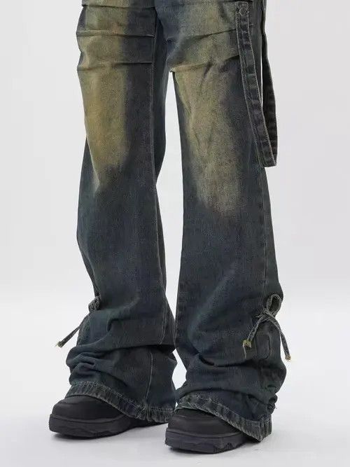 Jean Vintage micro-flare pleated jeans Size US 34 / EU 50 - 3 Thumbnail