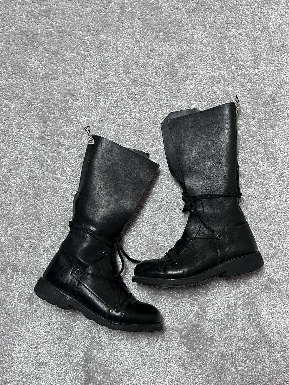 Dirk Bikkembergs Dirk Bikkembergs Black Combat Square Lace High Boots Size 36 Size US 6 / IT 36 - 4 Thumbnail