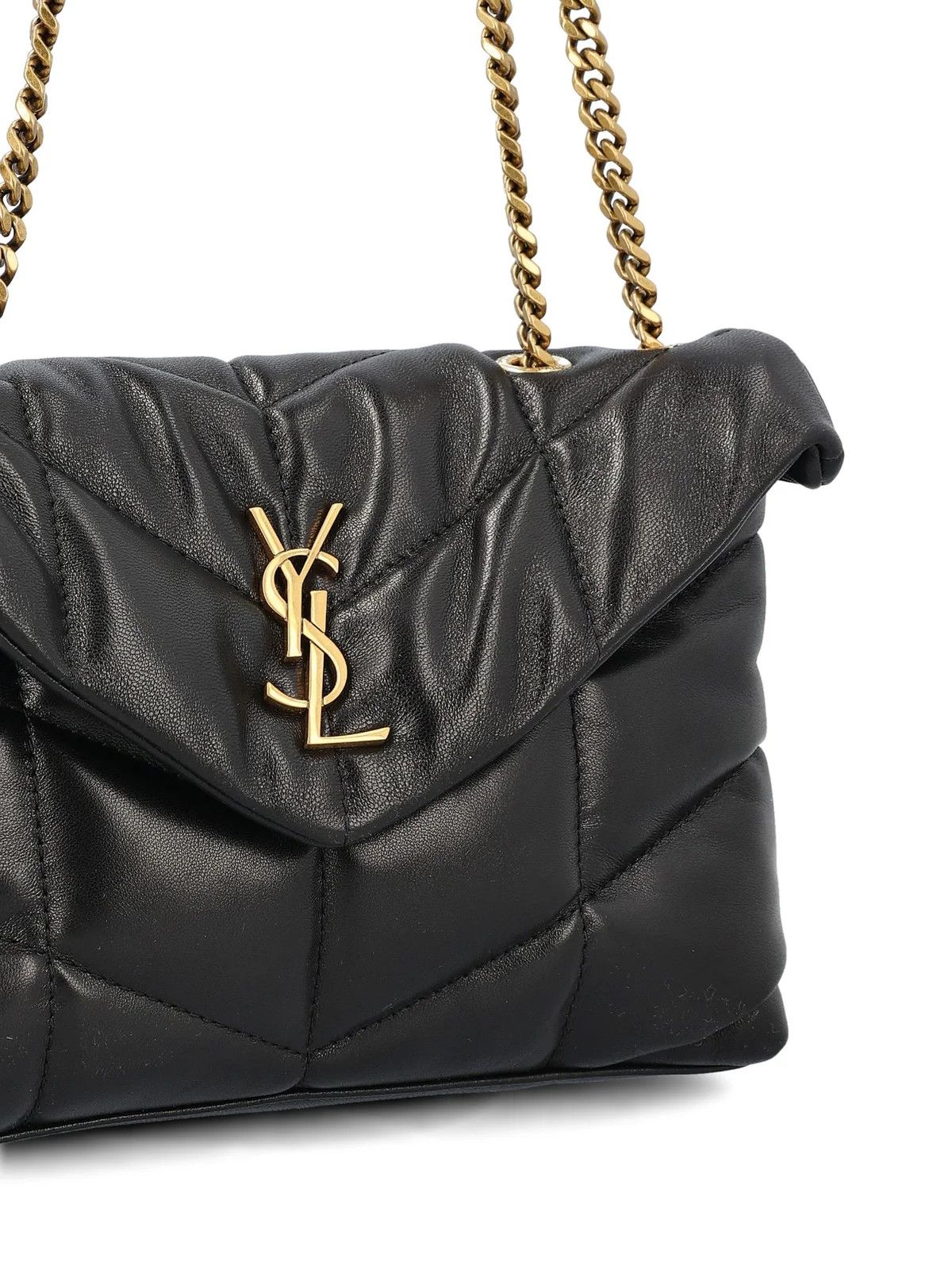 Saint Laurent Paris o1tp1o0125 Size: OS/Toy Size Puffer Bag in Black Size ONE SIZE - 4 Thumbnail