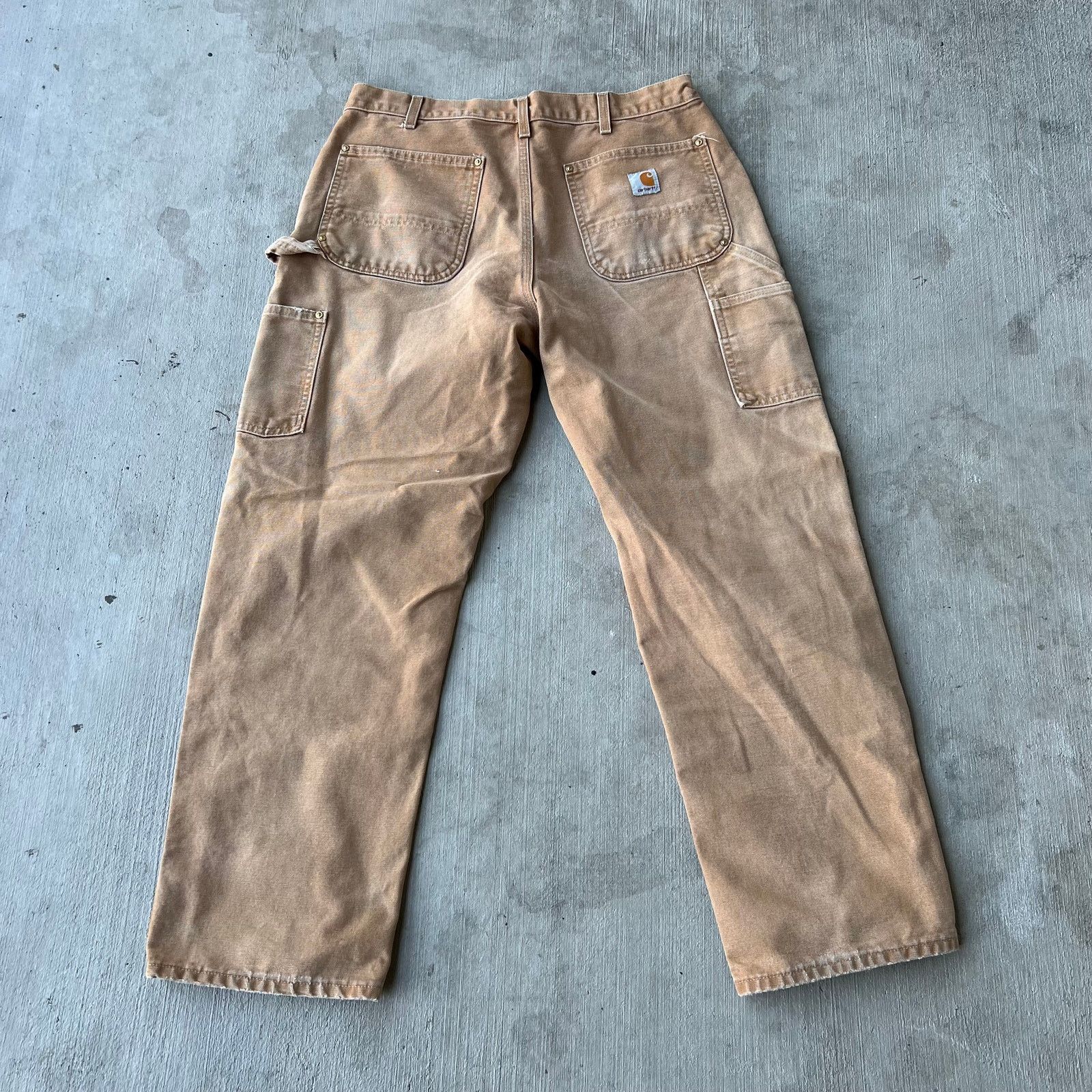 Carhartt × Vintage Carhartt faded brown double knee work wear carpenter pants Size US 32 / EU 48 - 6 Thumbnail