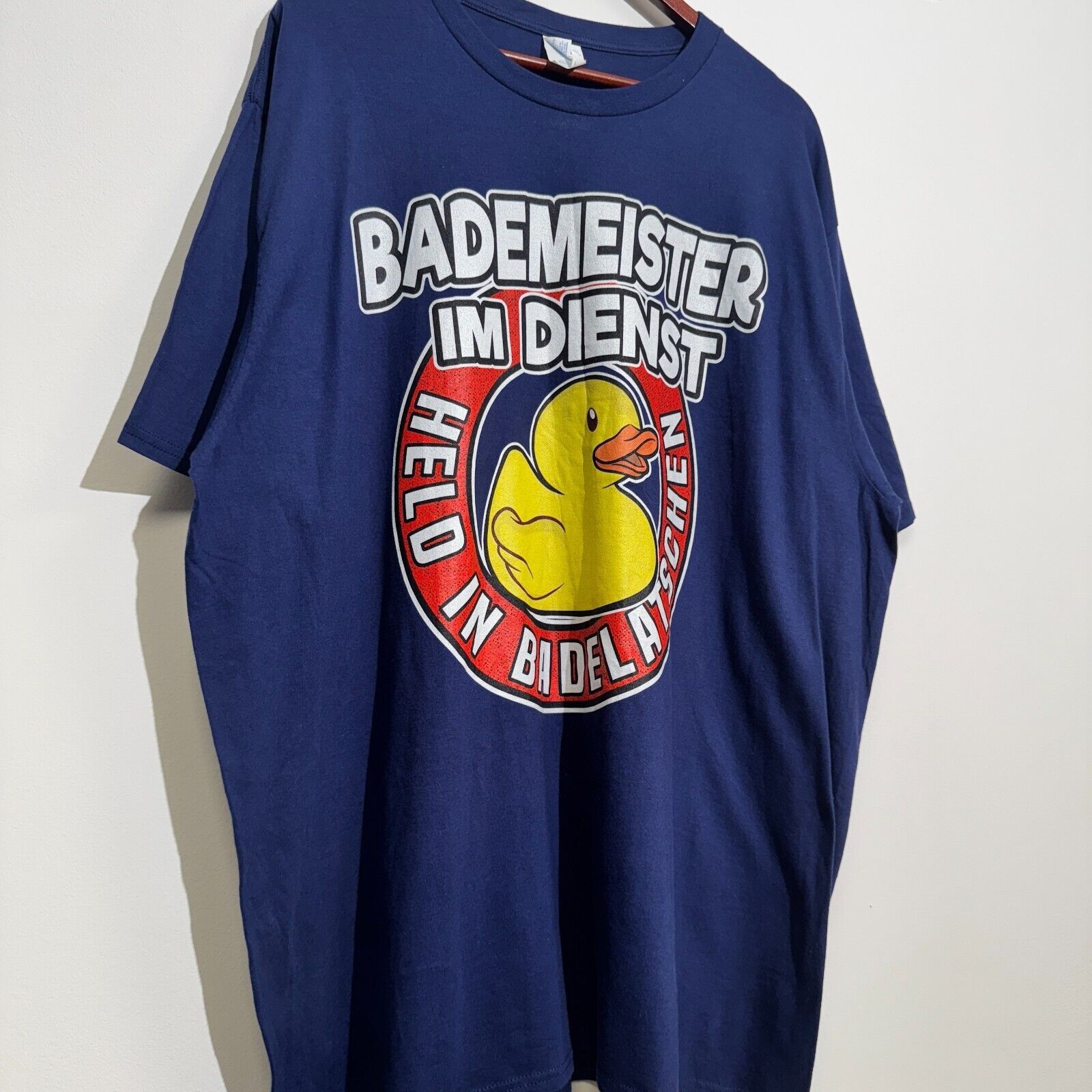 Vintage Vintage Unisex Navy Blue Cotton T-Shirt Size XXXL 90s Size US M / EU 48-50 / 2 - 2 Thumbnail
