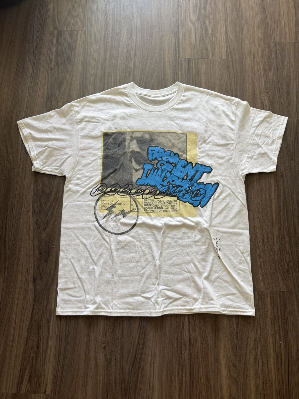 Travis Scott Cactus Jack x Fragment Manifest Your Dreams Tee XL 2021 Size US XL / EU 56 / 4 - 1 Thumbnail