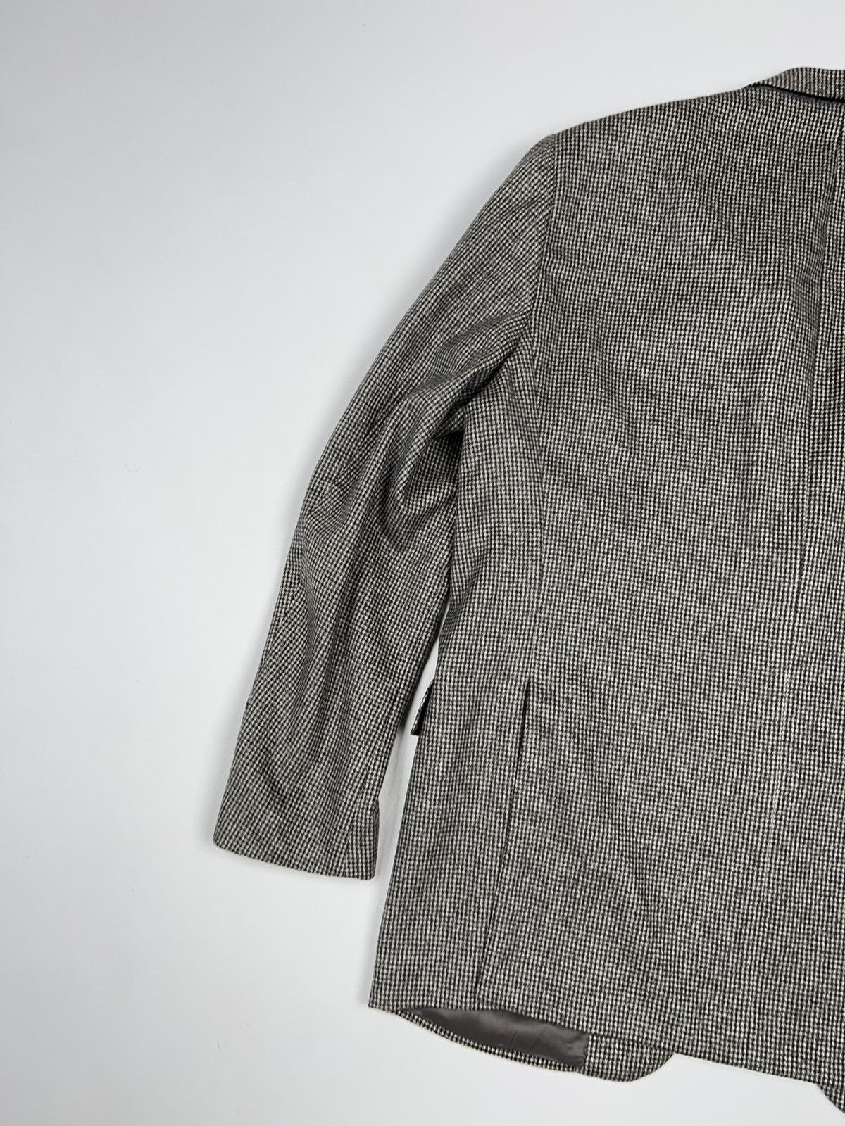 Caruso Raffaele Caruso Cashmere Blazer Jacket houndstooth Gray Size 44R - 16 Thumbnail