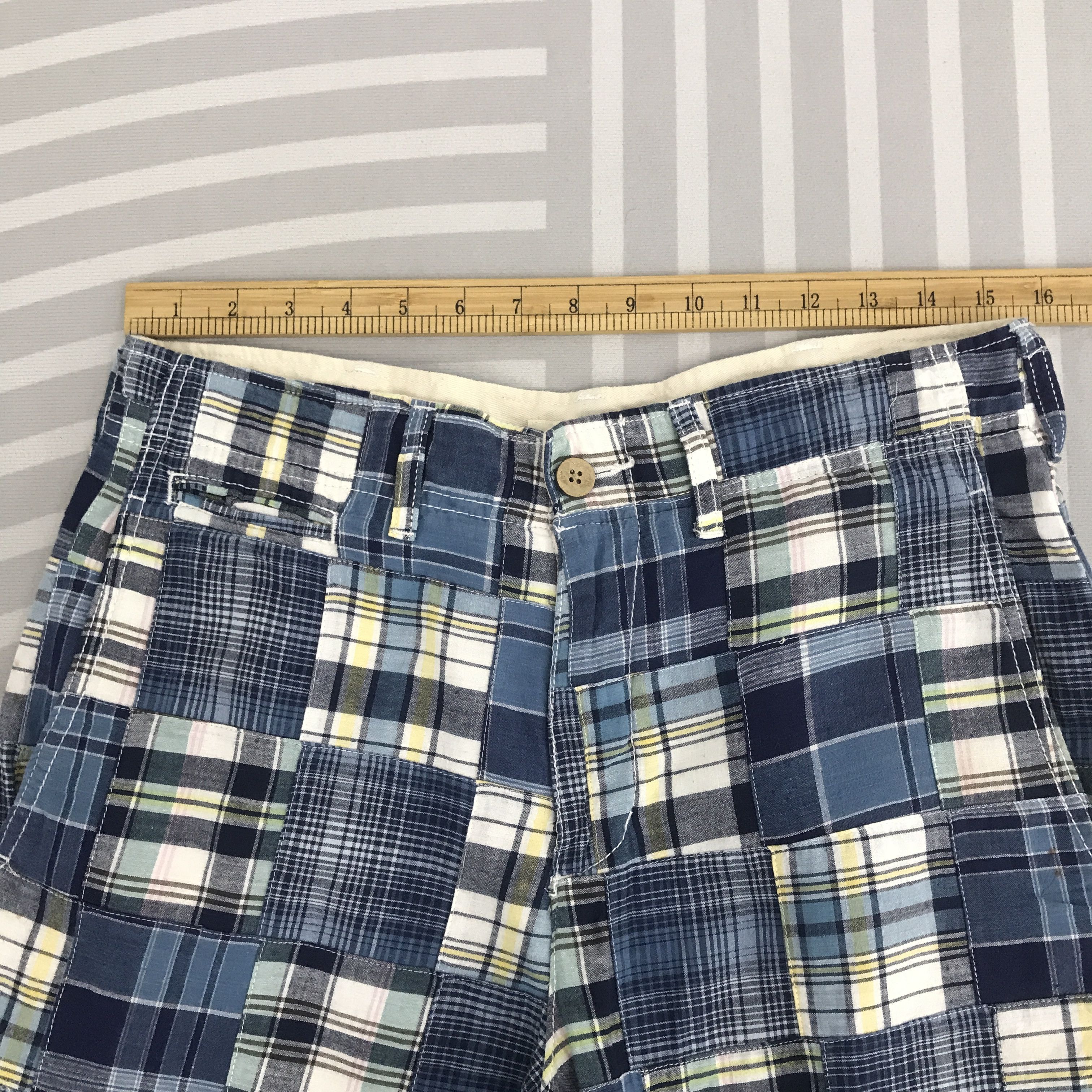 Designer × Japanese Brand × Vintage Vintage Back Number japan patchwork Shorts Size US 30 / EU 46 - 5 Thumbnail