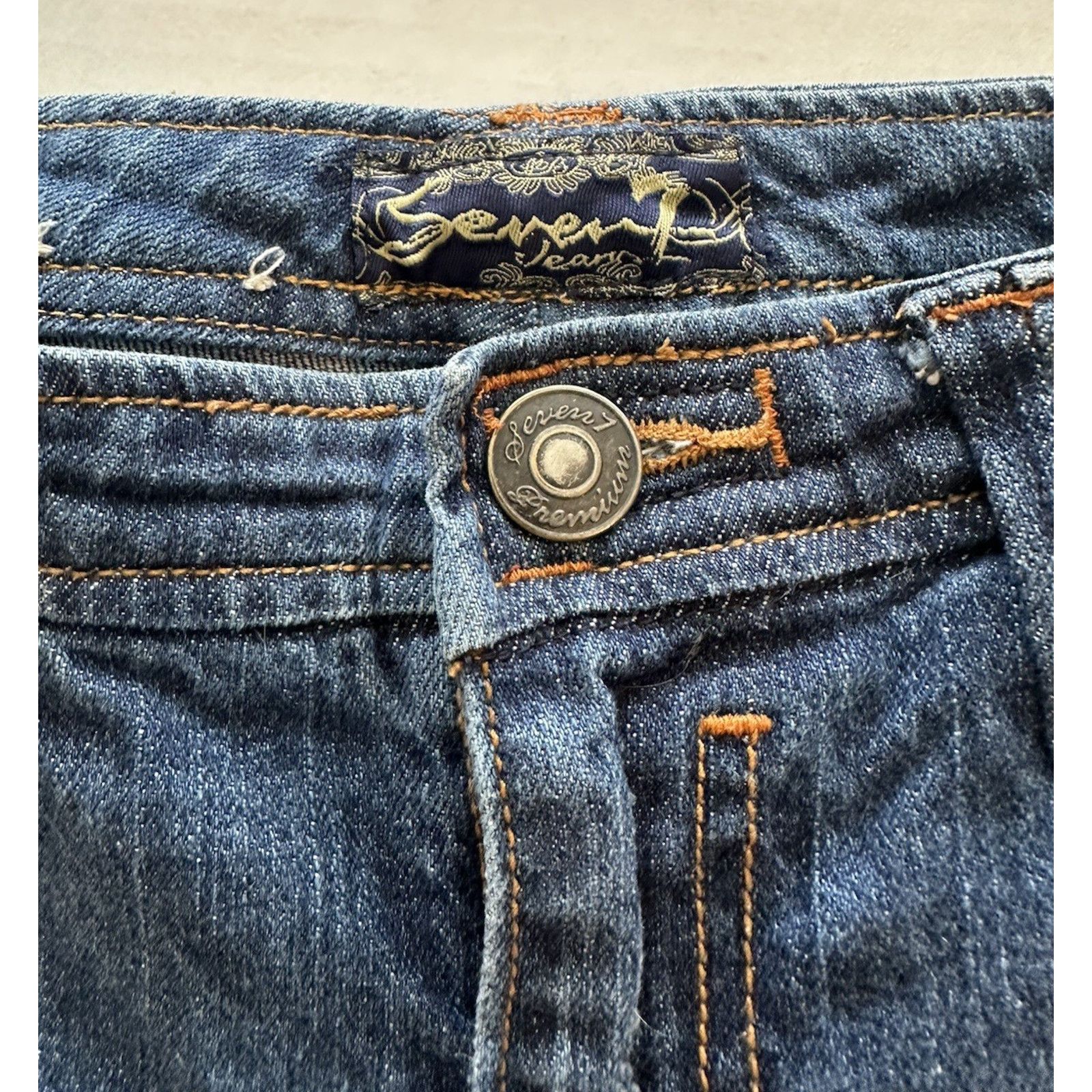 Seven 7 Seven7 Jeans Women's Denim Shorts Sz 30 Cutoff Summer Size 30" / US 8 / IT 44 - 2 Thumbnail