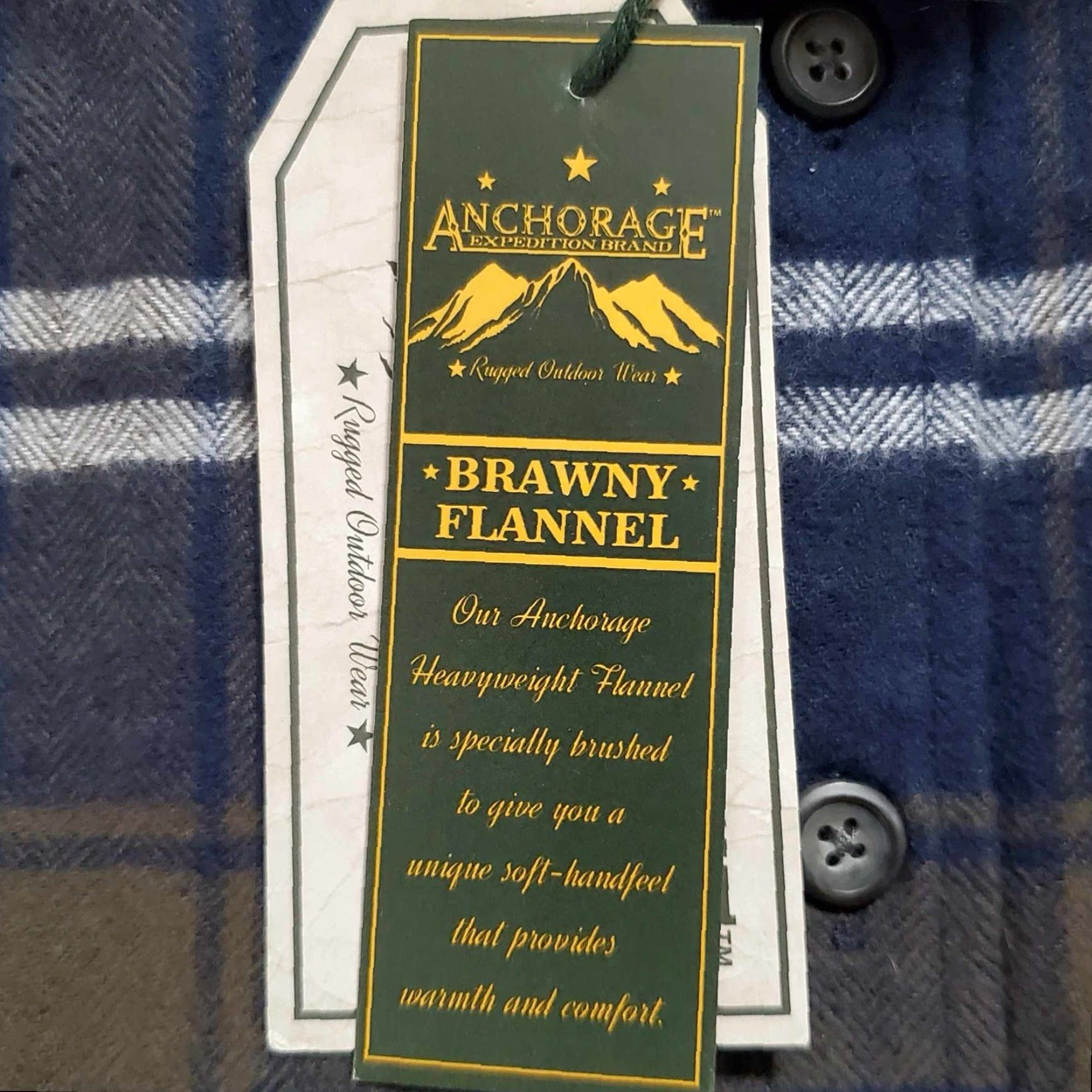 Vintage Anchorage Brawny Flannel Shirt Navy Plaid Mens 2XLT Big & Tall Casual Button-Up Long Sleeve Collared Vintage No NWT NWT? Size US XXL / EU 58 / 5 - 5 Thumbnail