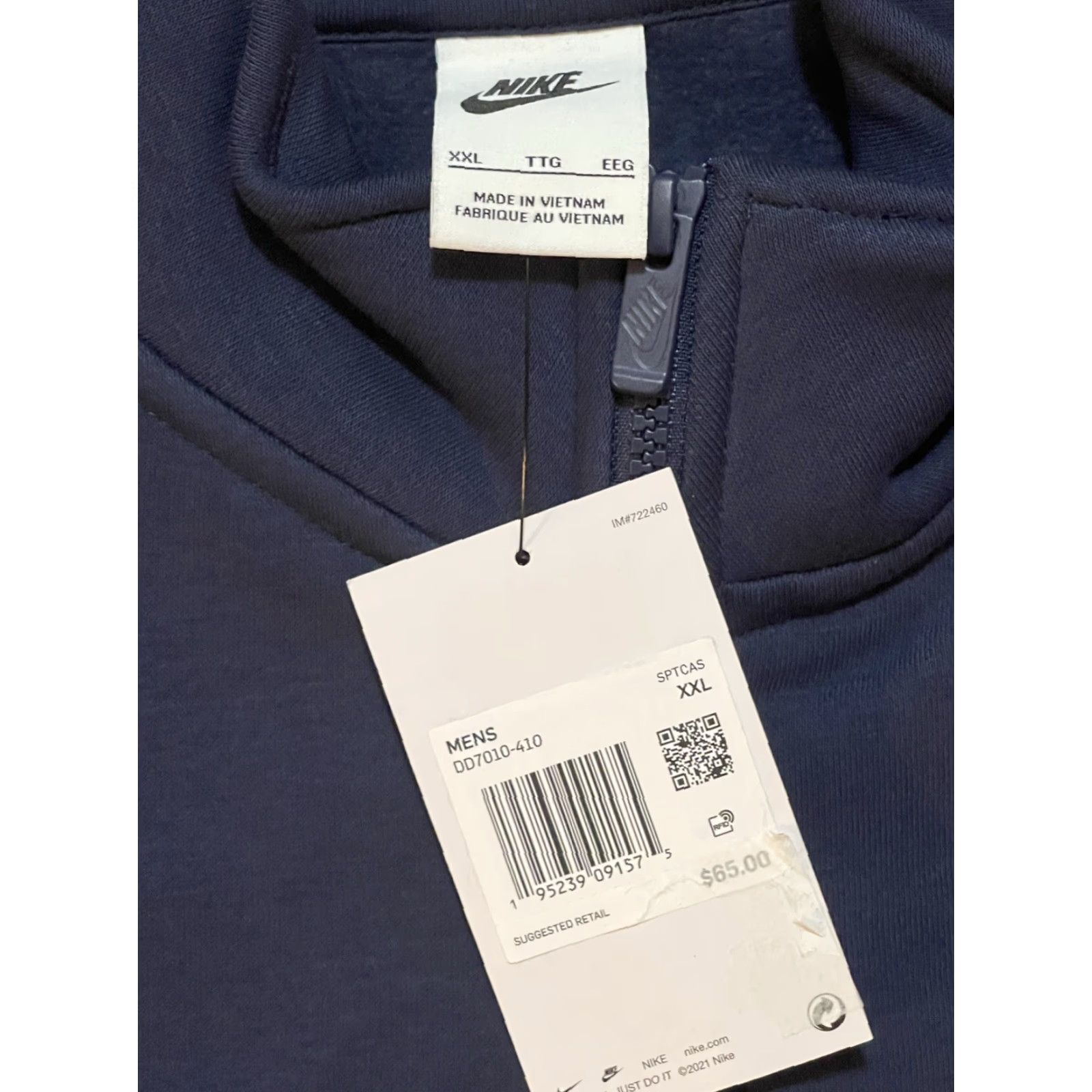 Nike Nike Full Zip Hooded Jacket Mens XXL Blue New With Tags Pockets Size XXL / US 16-18 / IT 52-54 - 3 Thumbnail