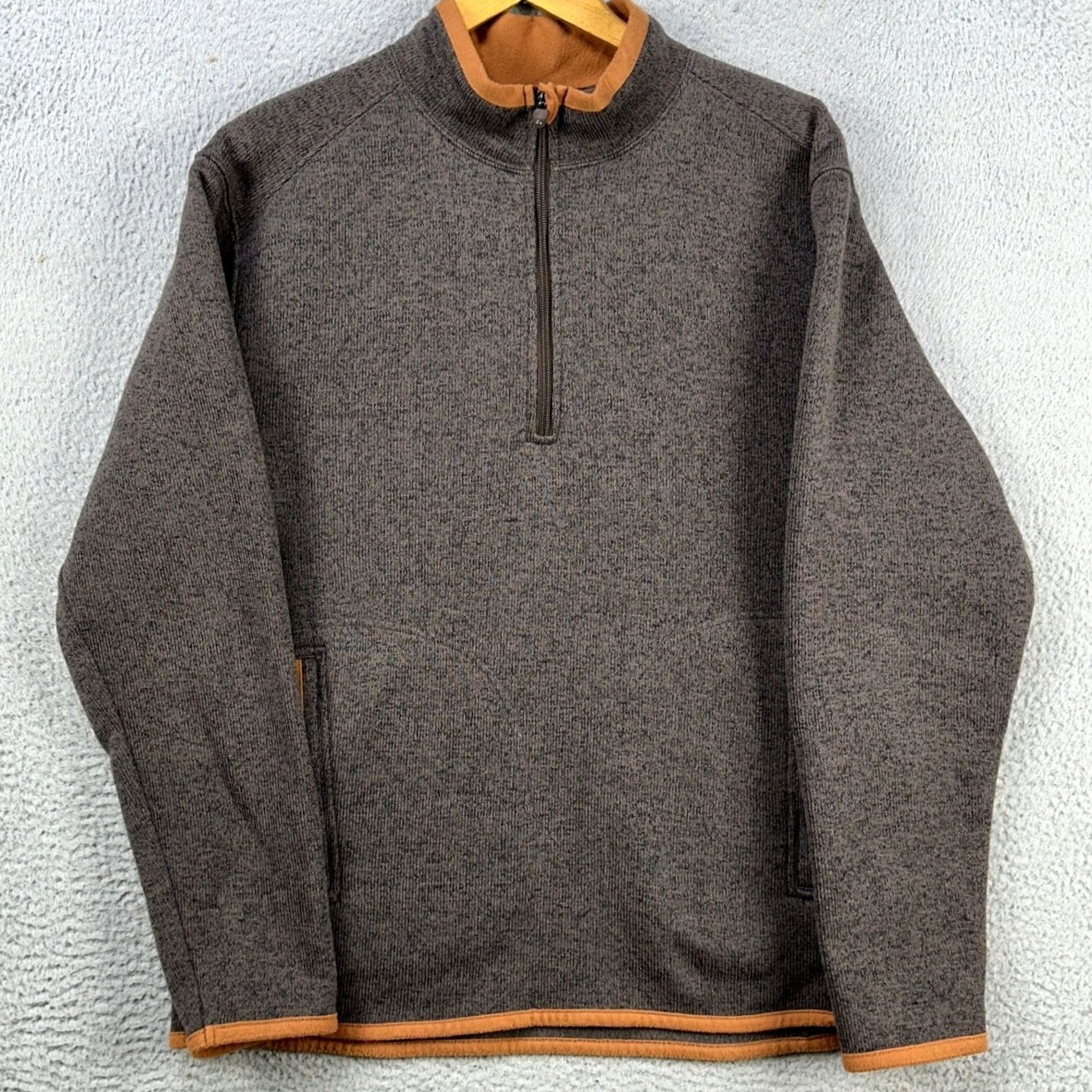 Life is Good Life is Good Fleece Sweater Pullover Mens Medium Gray Quarter Zip Long Sleeve Size US M / EU 48-50 / 2 - 2 Thumbnail