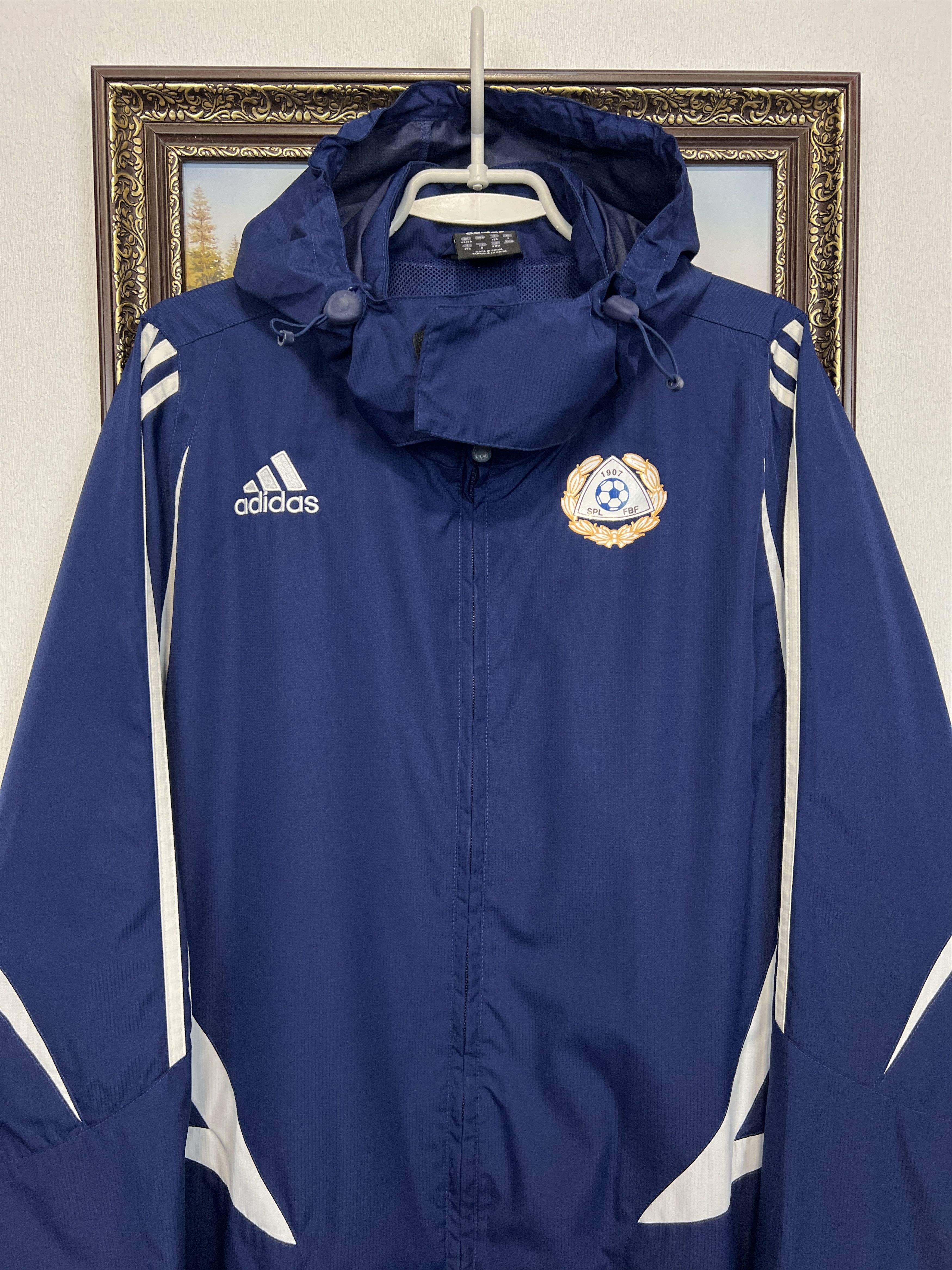 Adidas Vintage Finland Football Jacket Soccer Hooded Track Top Size US XL / EU 56 / 4 - 2 Thumbnail