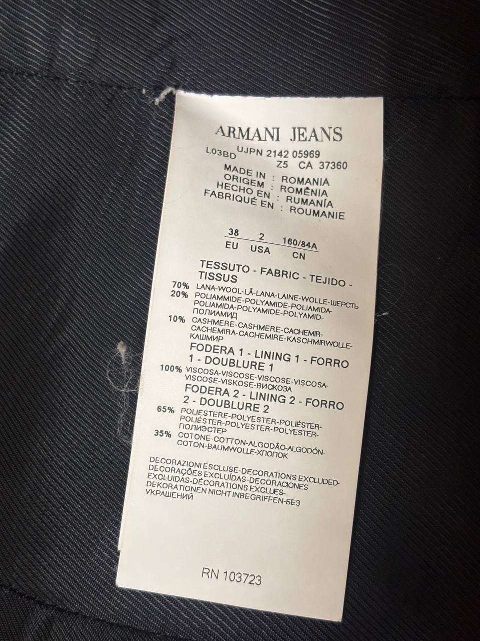 Armani Armani Jeans Camel Wool Coat – Women’s EU 38 – “Timeless” Size XS / US 0-2 / IT 36-38 - 17 Thumbnail