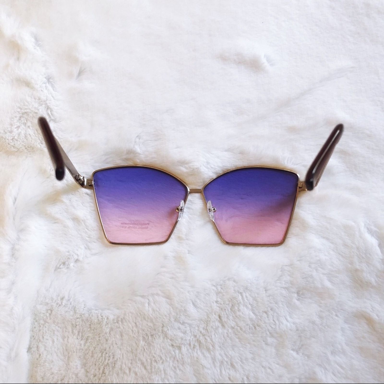 Other Aubrey Purple Gradient Oversized Sunglasses Size ONE SIZE - 6 Thumbnail