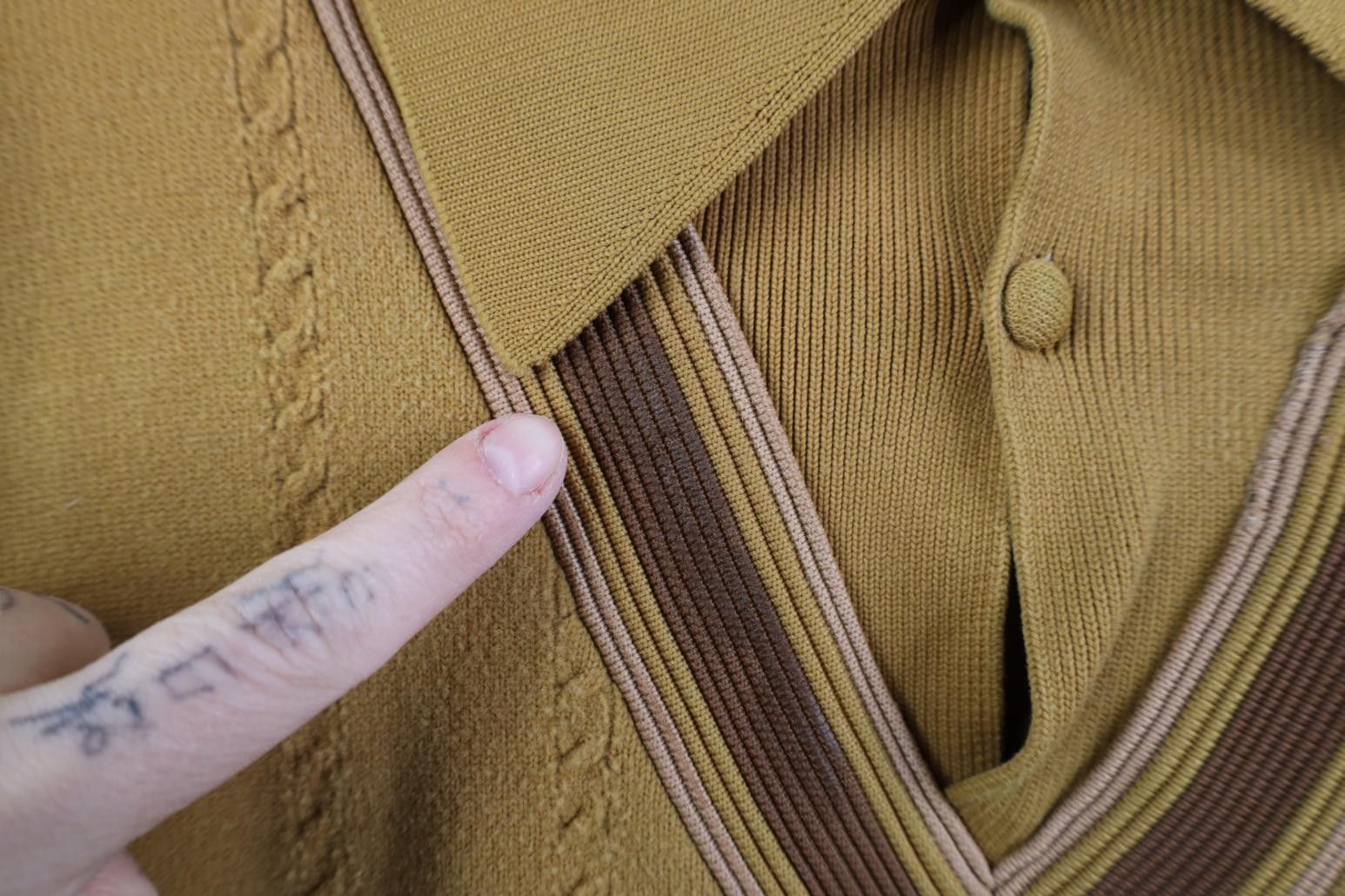 Vintage Vintage 50s 60s Rockabilly Knit Pullover Polo Shirt USA Size US XL / EU 56 / 4 - 4 Thumbnail