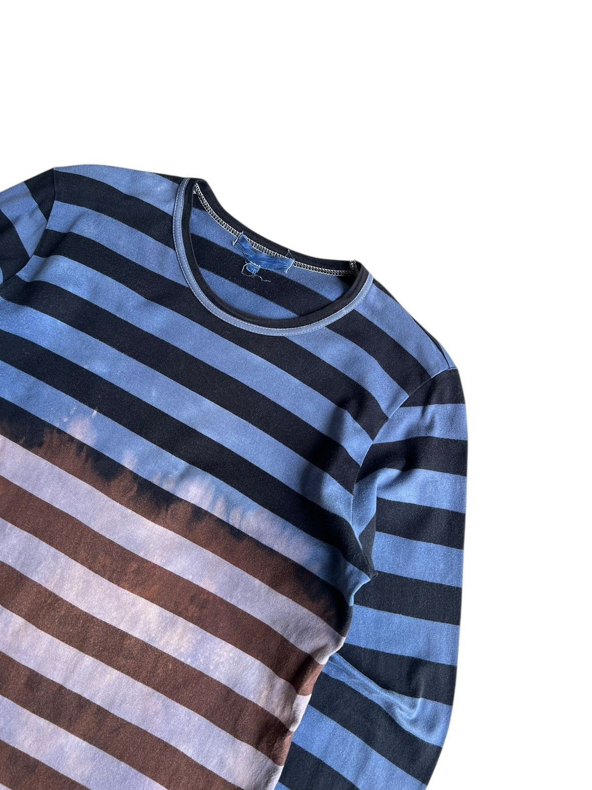 Comme des Garcons 2000s Robe de Chambre CDG Bleached Stripes Longsleeve shirt Size US S / EU 44-46 / 1 - 3 Thumbnail