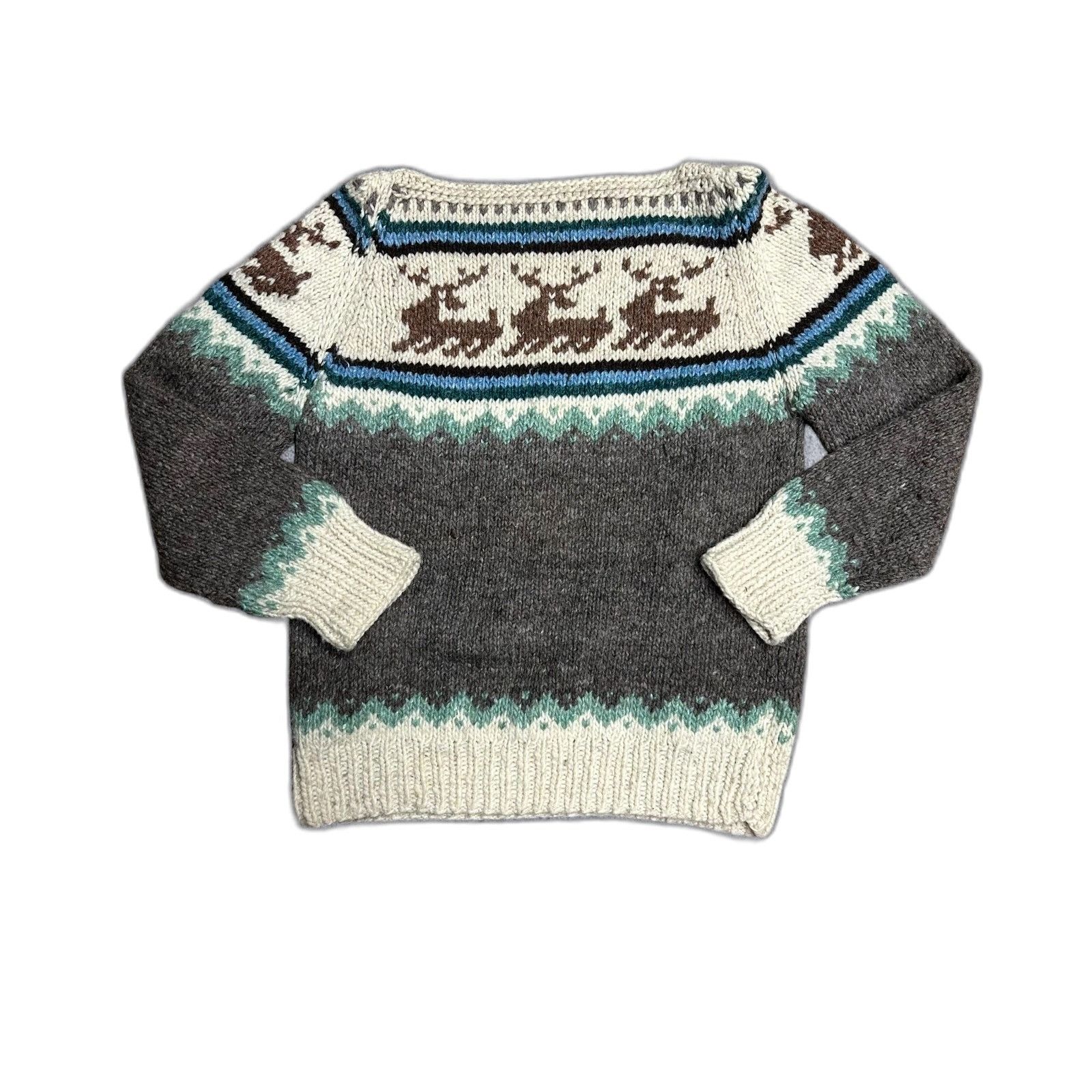 Vintage Vintage Handmade Wool Christmas Deer Sweatshirt Medium Grey Size US M / EU 48-50 / 2 - 1 Thumbnail