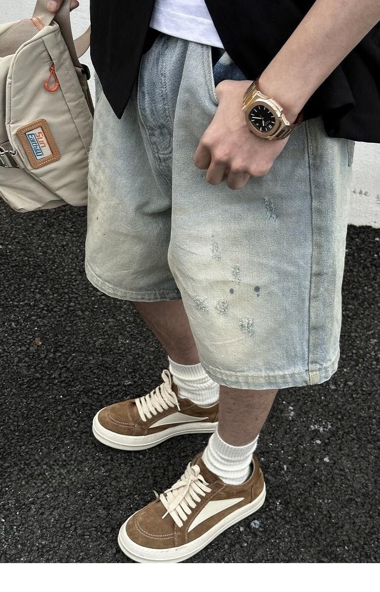 Japanese Brand × Vintage Cargo Denim Short Size US 35 - 3 Thumbnail