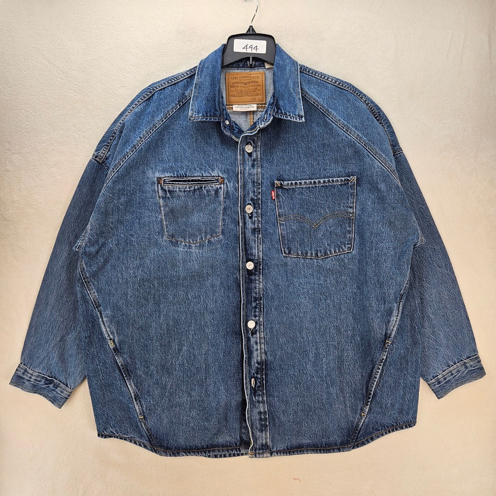 Levi's LEVI'S MEN'S LARGE PREMIUM TWISTED SHACKET DENIM JACKET Size US L / EU 52-54 / 3 - 1 Thumbnail