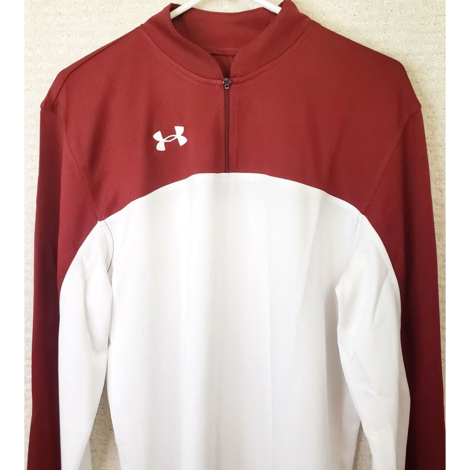 Under Armour Under Armour Pullover Shirt Mens L Garnet Wht Carolina Gamecocks Tech 1/4 Zip LS Size US L / EU 52-54 / 3 - 2 Thumbnail