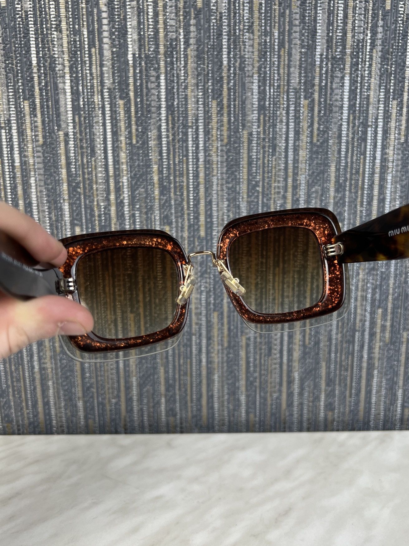 Miu Miu Miu Miu SMU 01R Reveal Sunglasses (Y0318) Size ONE SIZE - 12 Thumbnail