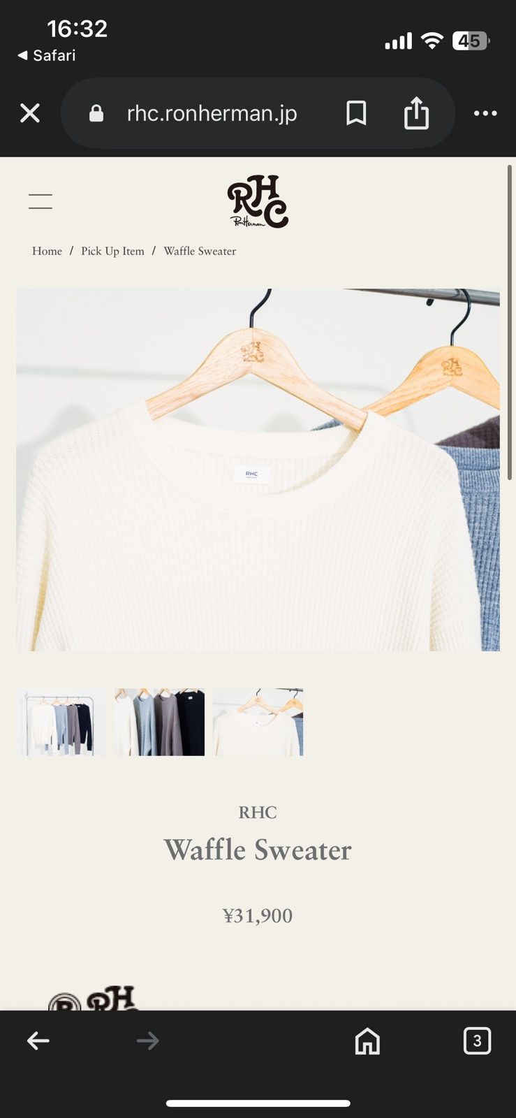 Japanese Brand × Ron Herman Ron Herman Waffle Knit Sweater Size US M / EU 48-50 / 2 - 7 Thumbnail